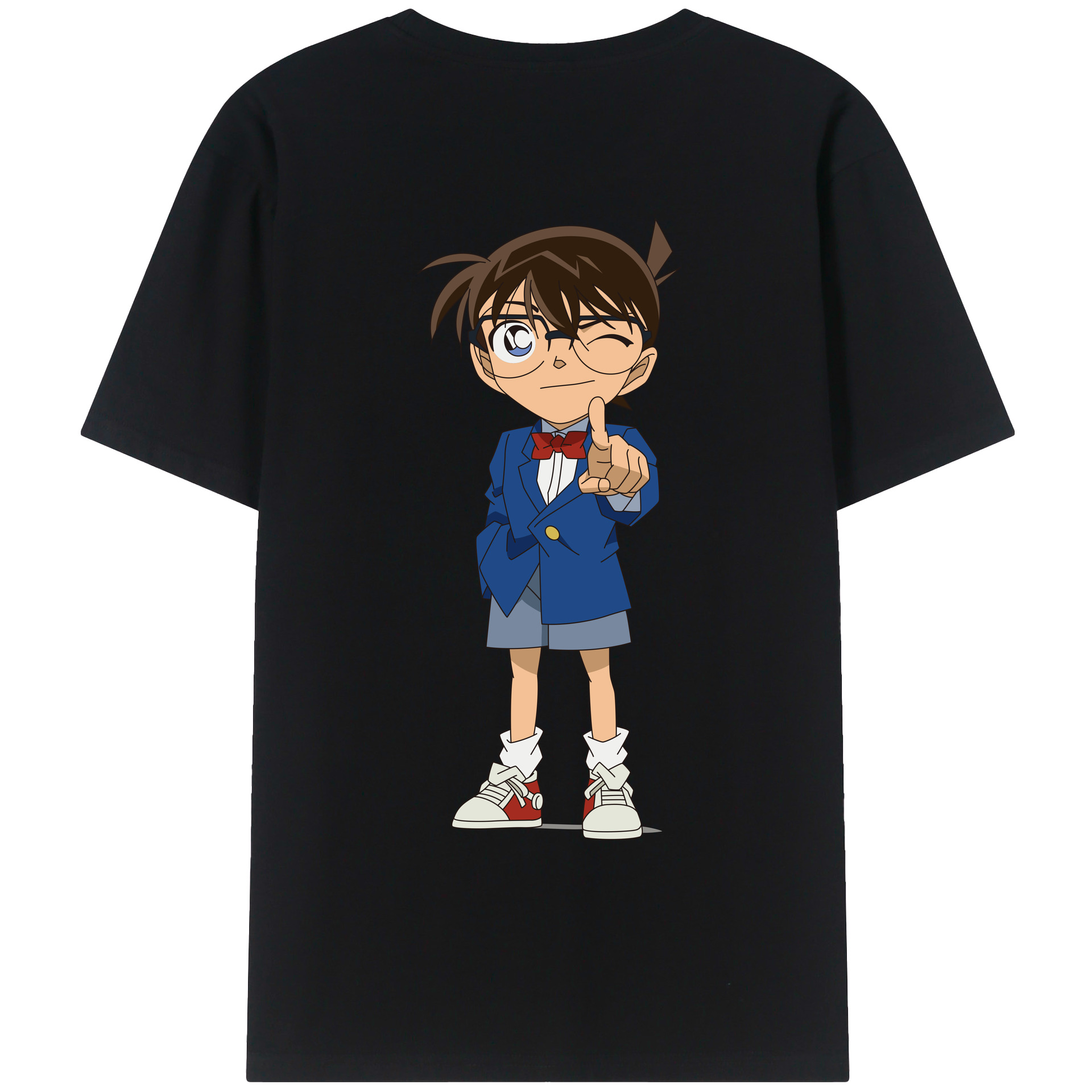 （画像用） 名探偵コナン 江戸川 コナン Detective Conan Conan Edogawa レディース半袖Tシャツ(バックプリント)