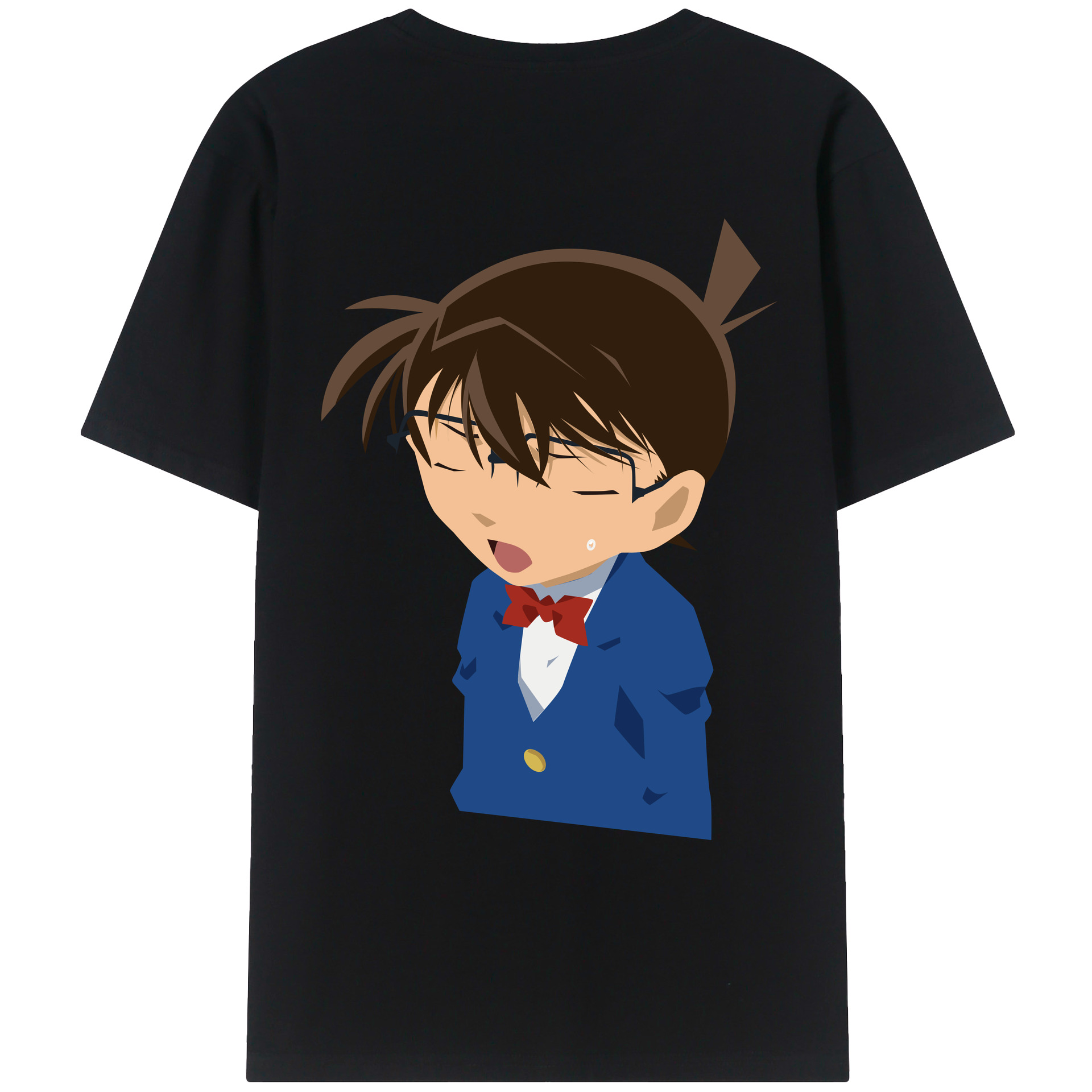 （画像用） 名探偵コナン 江戸川 コナン Detective Conan Conan Edogawa レディース半袖Tシャツ(バックプリント)
