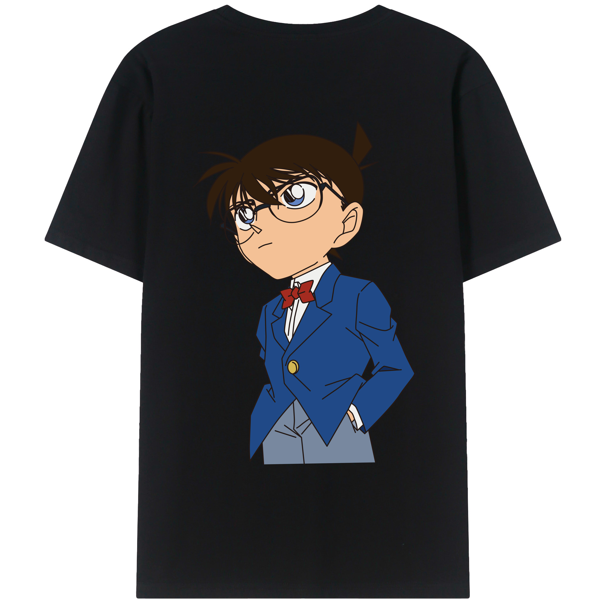 （画像用） 名探偵コナン 江戸川 コナン Detective Conan Conan Edogawa レディース半袖Tシャツ(バックプリント)