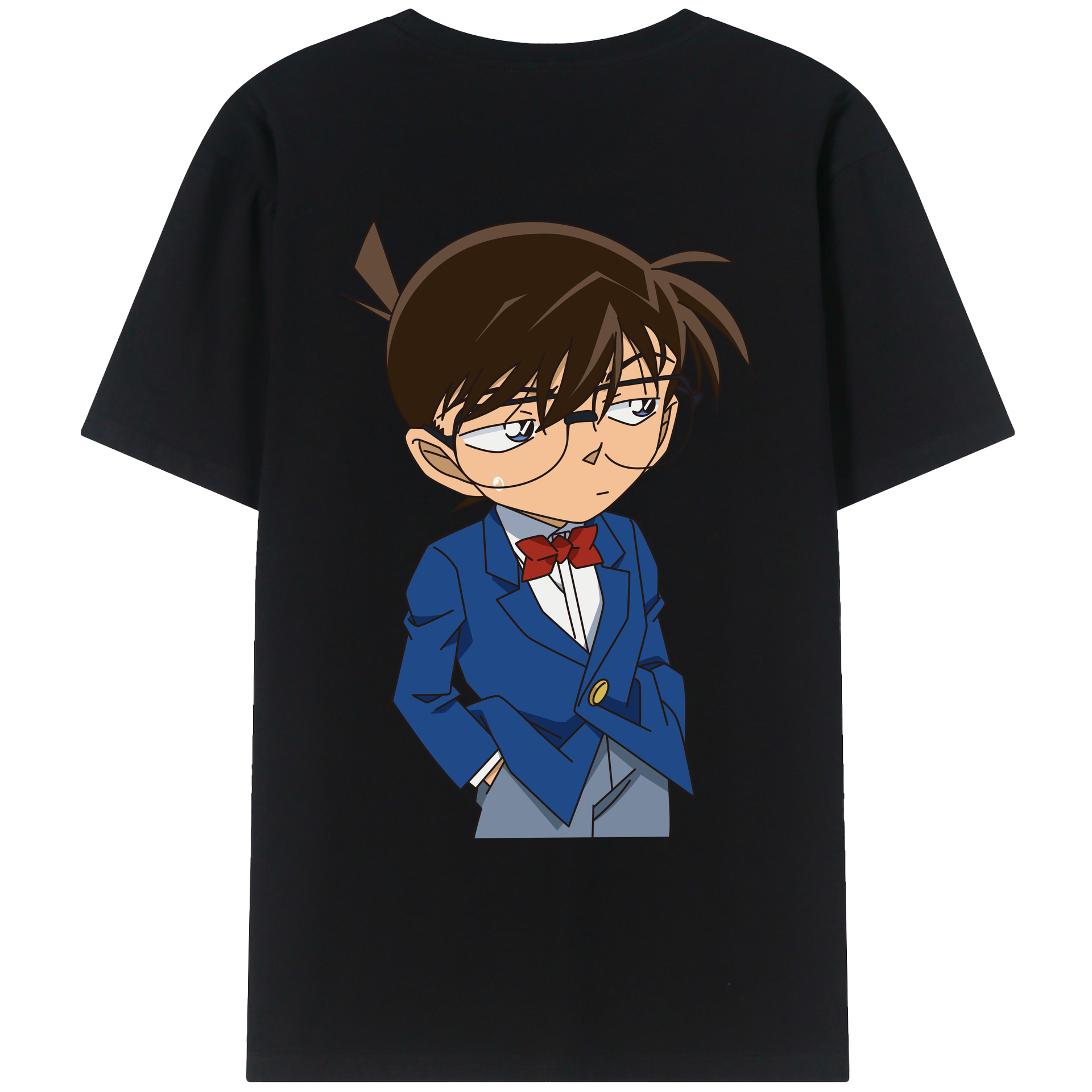 （画像用） 名探偵コナン 江戸川 コナン Detective Conan Conan Edogawa レディース半袖Tシャツ(バックプリント)