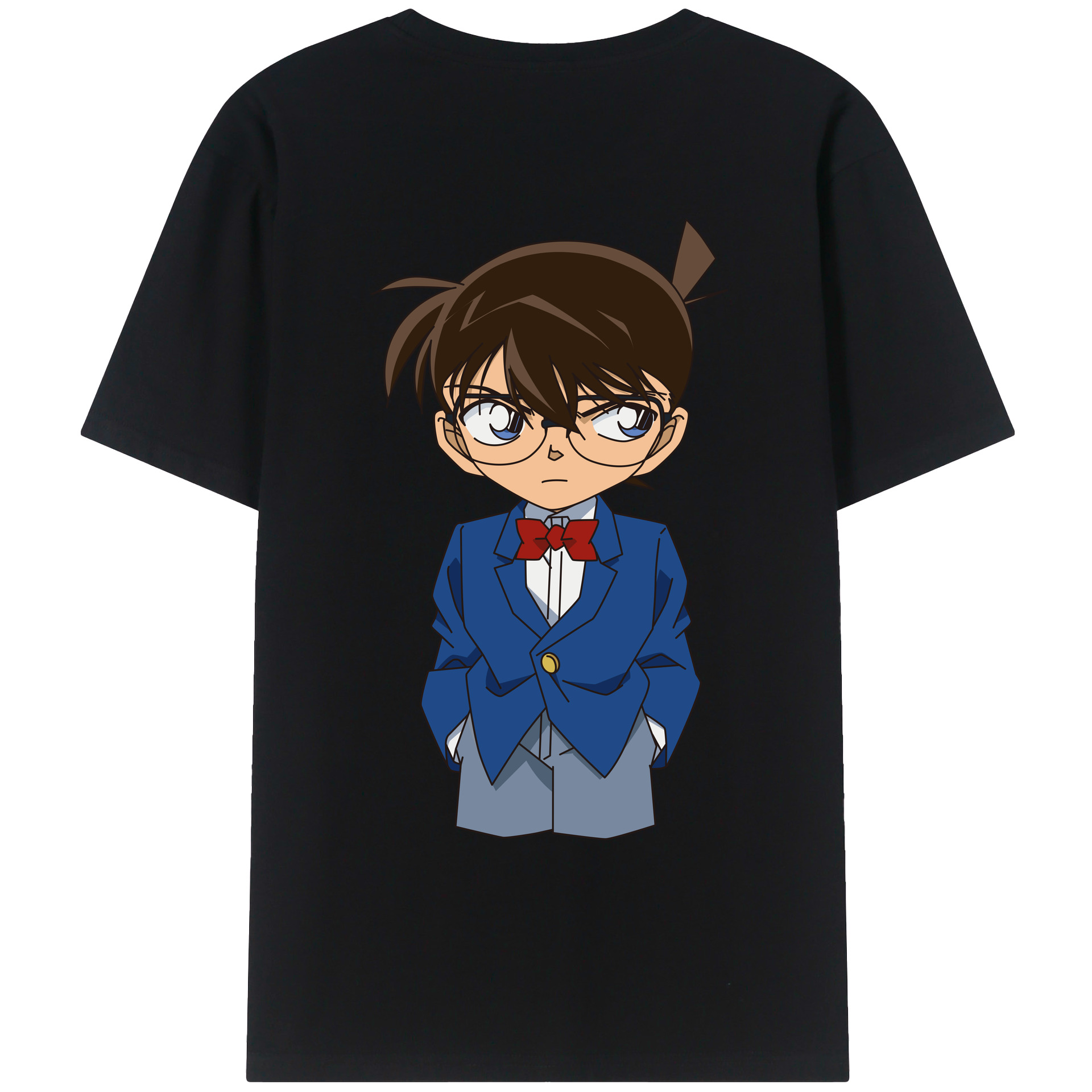 （画像用） 名探偵コナン 江戸川 コナン Detective Conan Conan Edogawa レディース半袖Tシャツ(バックプリント)