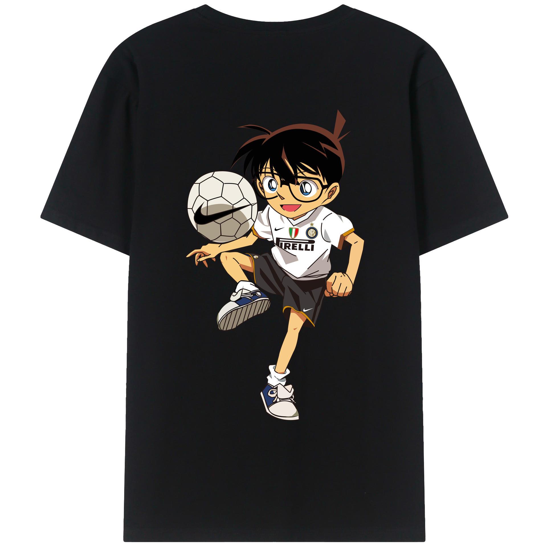 （画像用） 名探偵コナン 江戸川 コナン Detective Conan Conan Edogawa レディース半袖Tシャツ(バックプリント)