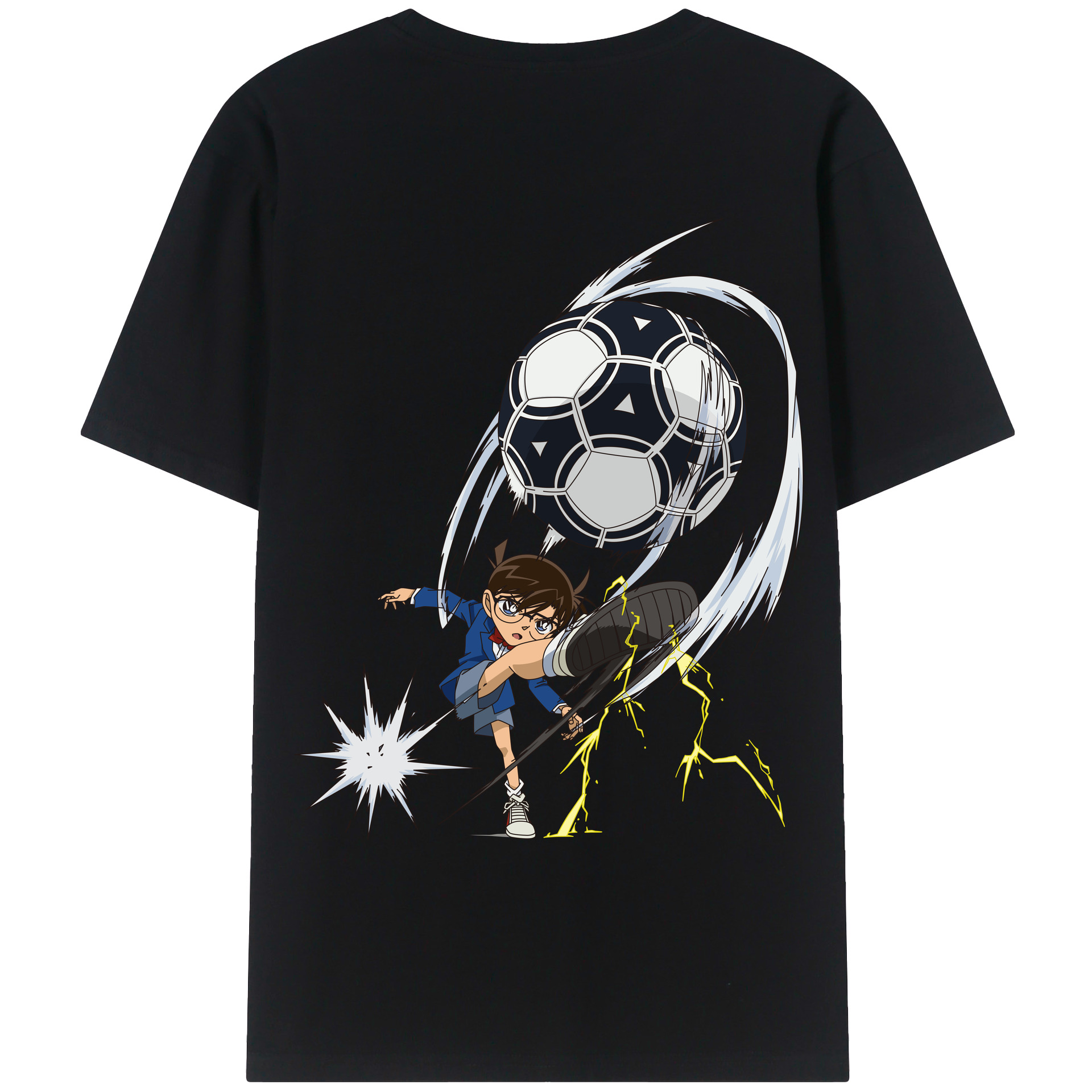 （画像用） 名探偵コナン 江戸川 コナン Detective Conan Conan Edogawa レディース半袖Tシャツ(バックプリント)