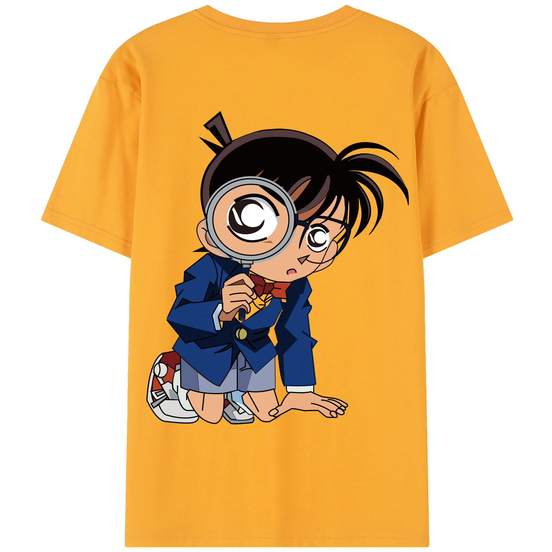（画像用） 名探偵コナン 江戸川 コナン Detective Conan Conan Edogawa レディース半袖Tシャツ(バックプリント)