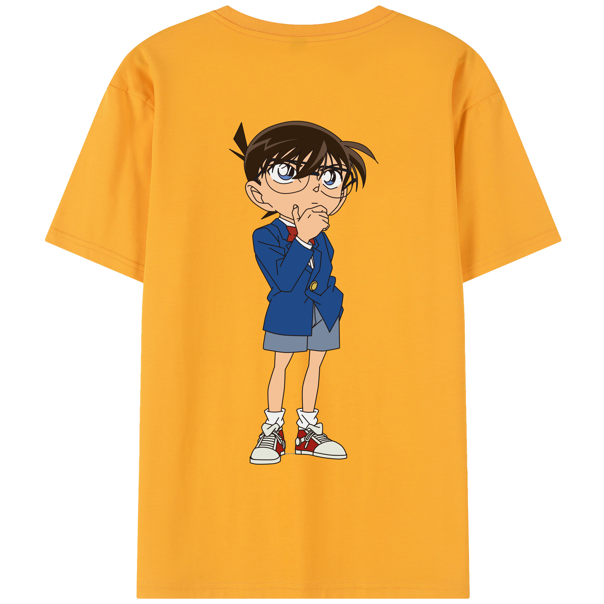 （画像用） 名探偵コナン 江戸川 コナン Detective Conan Conan Edogawa レディース半袖Tシャツ(バックプリント)