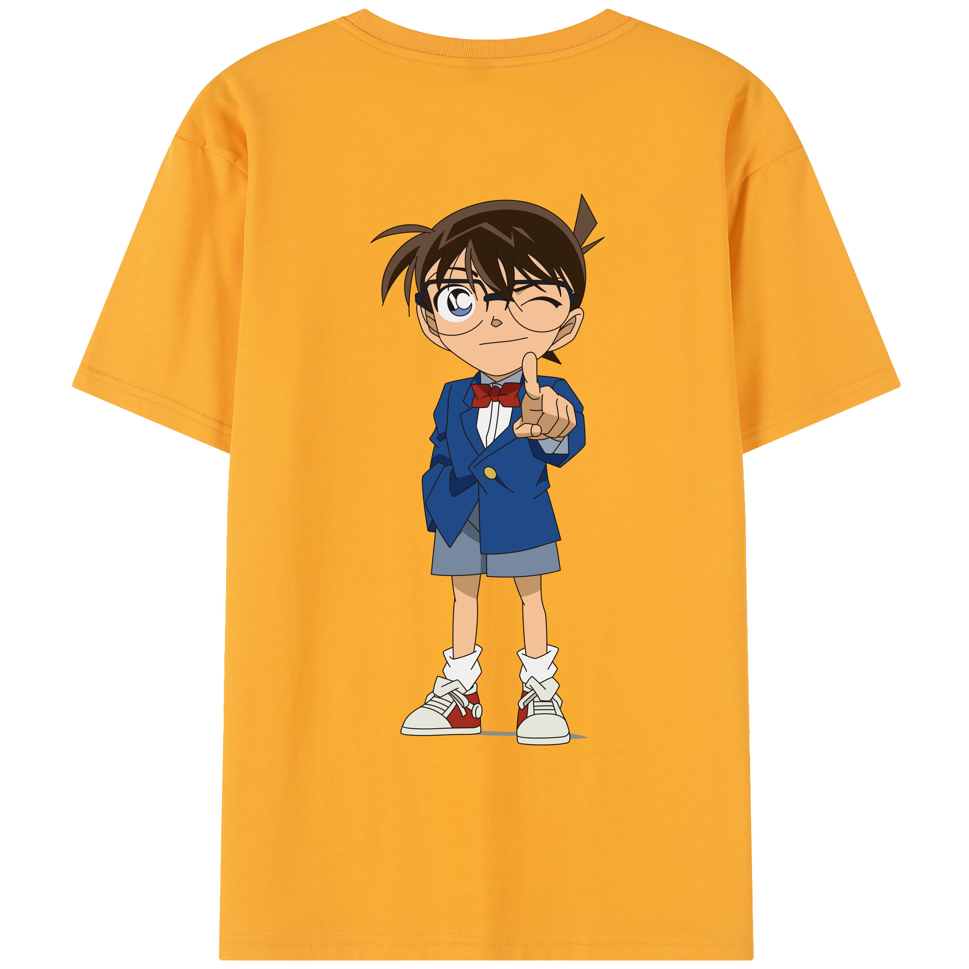 （画像用） 名探偵コナン 江戸川 コナン Detective Conan Conan Edogawa レディース半袖Tシャツ(バックプリント)