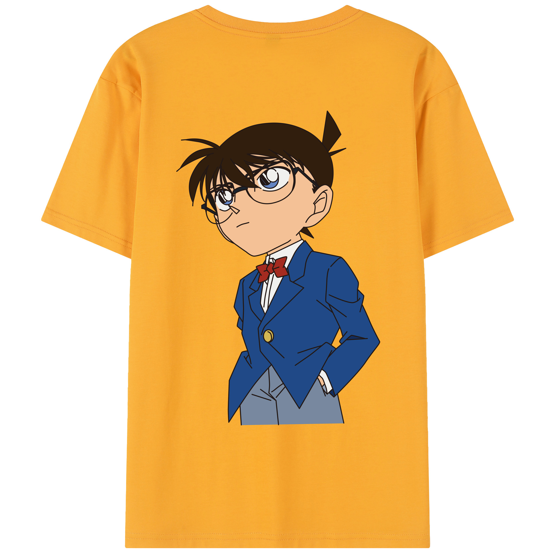 （画像用） 名探偵コナン 江戸川 コナン Detective Conan Conan Edogawa レディース半袖Tシャツ(バックプリント)
