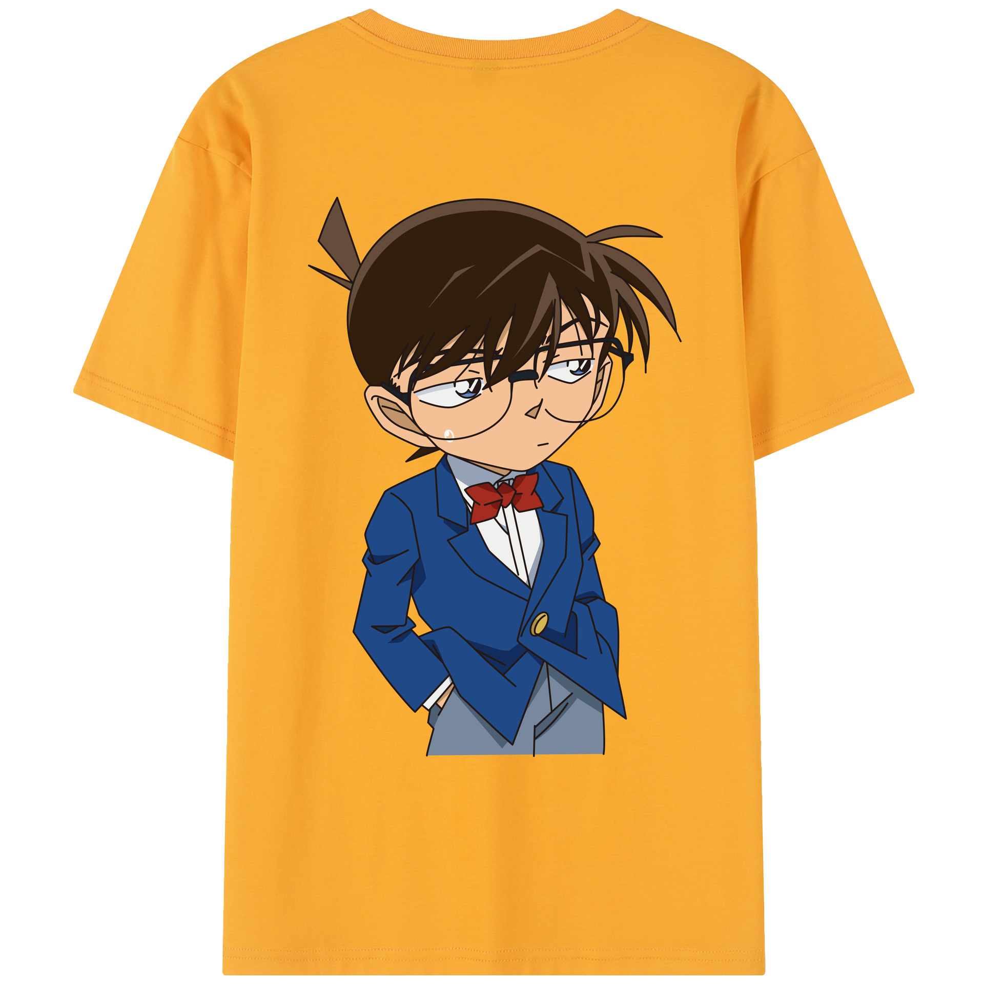 （画像用） 名探偵コナン 江戸川 コナン Detective Conan Conan Edogawa レディース半袖Tシャツ(バックプリント)