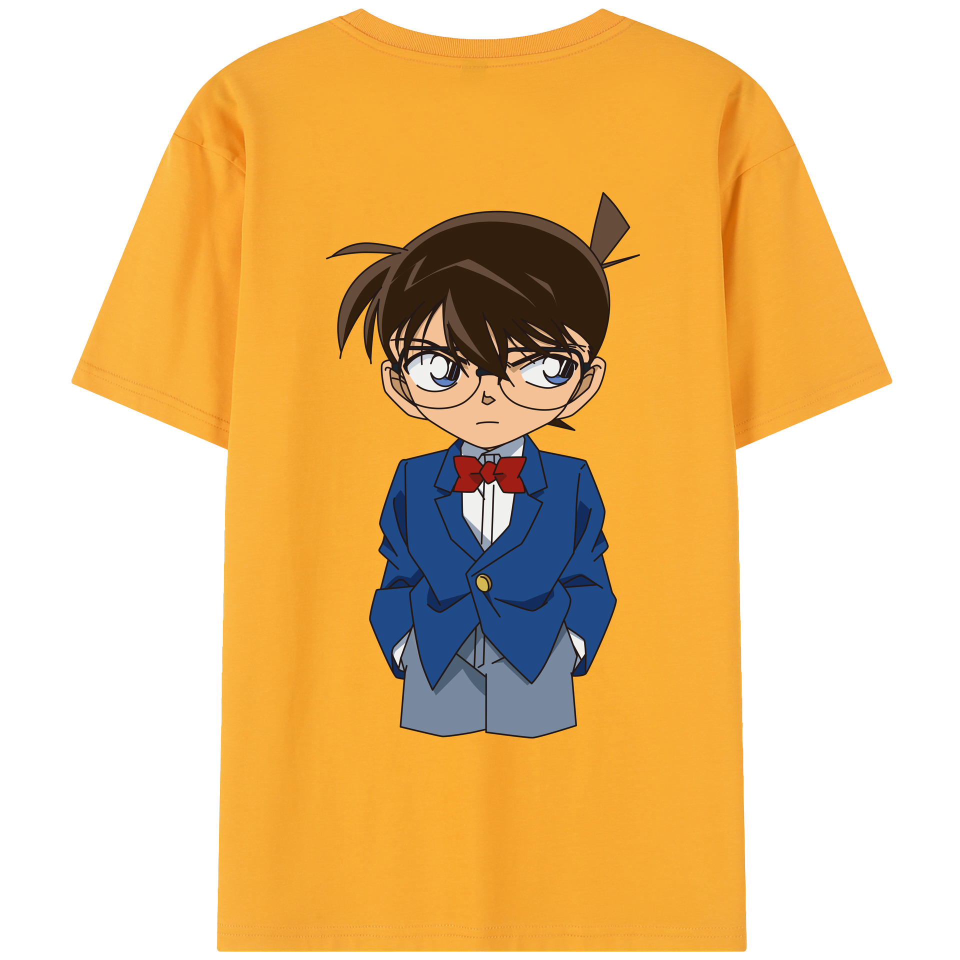 （画像用） 名探偵コナン 江戸川 コナン Detective Conan Conan Edogawa レディース半袖Tシャツ(バックプリント)