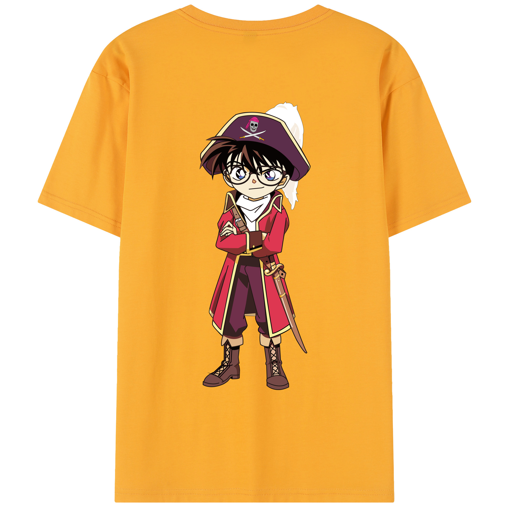 （画像用） 名探偵コナン 江戸川 コナン Detective Conan Conan Edogawa レディース半袖Tシャツ(バックプリント)