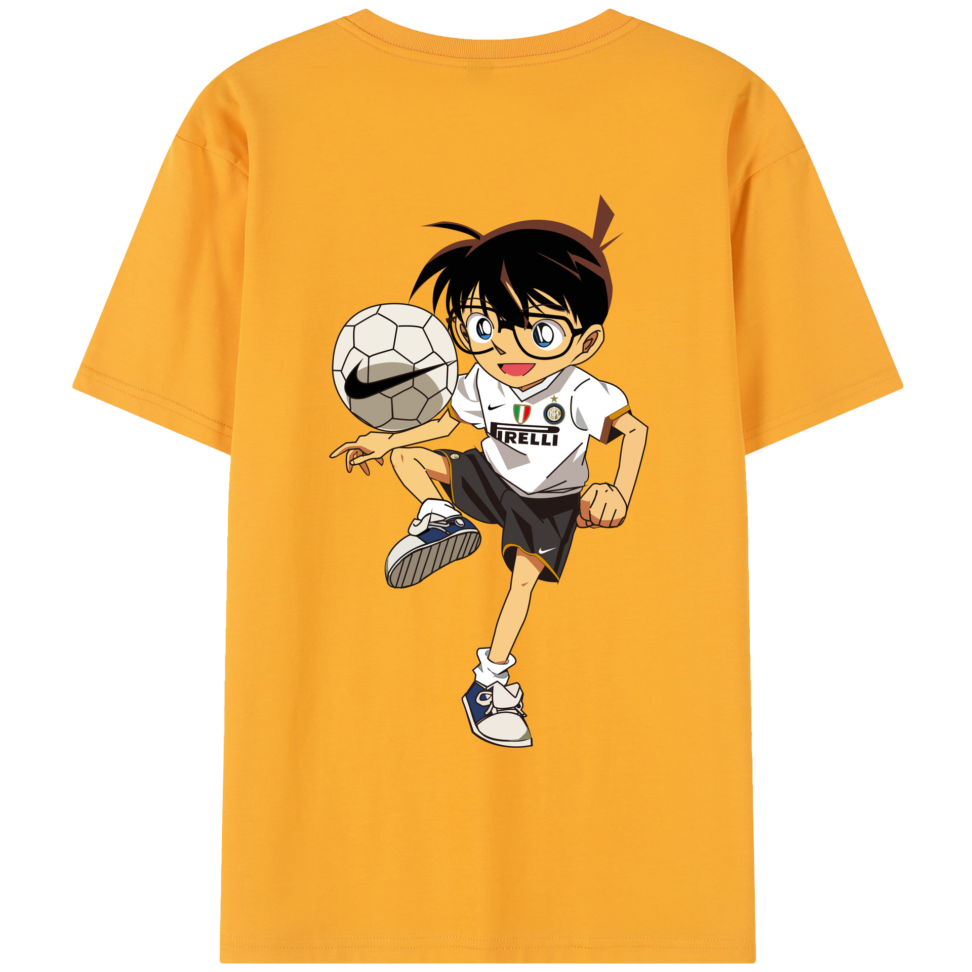 （画像用） 名探偵コナン 江戸川 コナン Detective Conan Conan Edogawa レディース半袖Tシャツ(バックプリント)