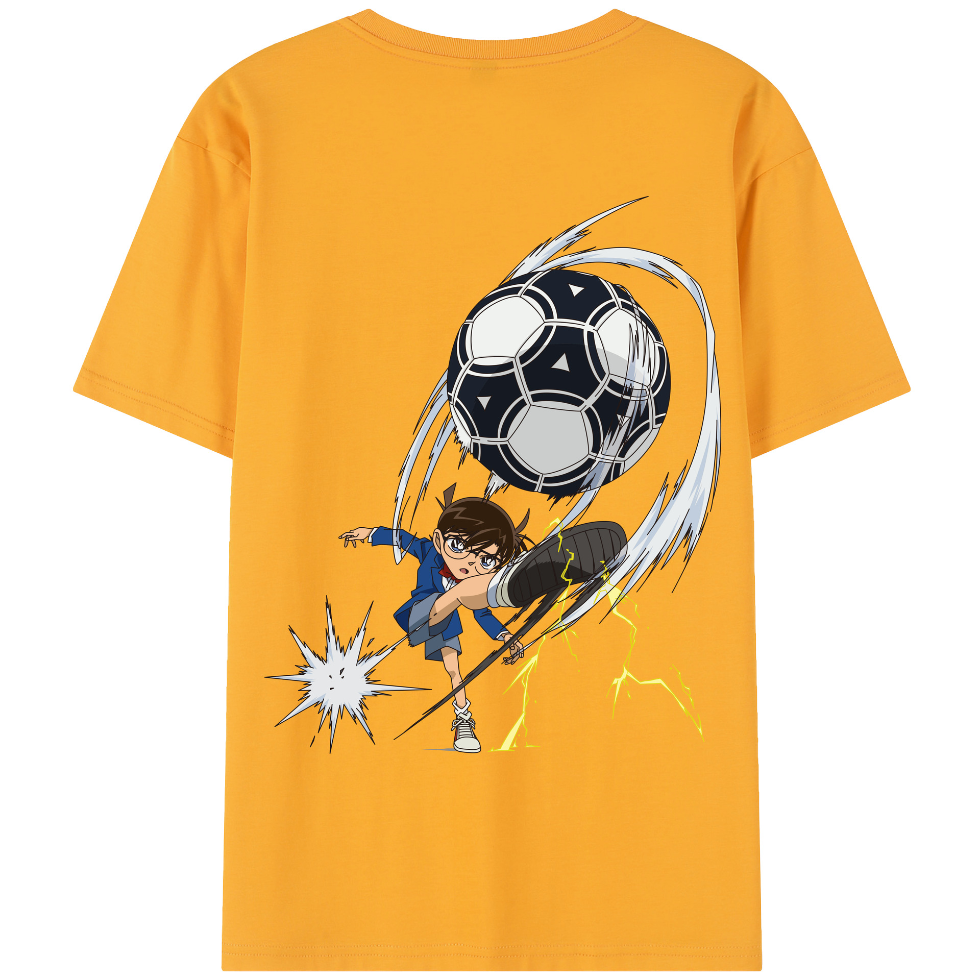 （画像用） 名探偵コナン 江戸川 コナン Detective Conan Conan Edogawa レディース半袖Tシャツ(バックプリント)