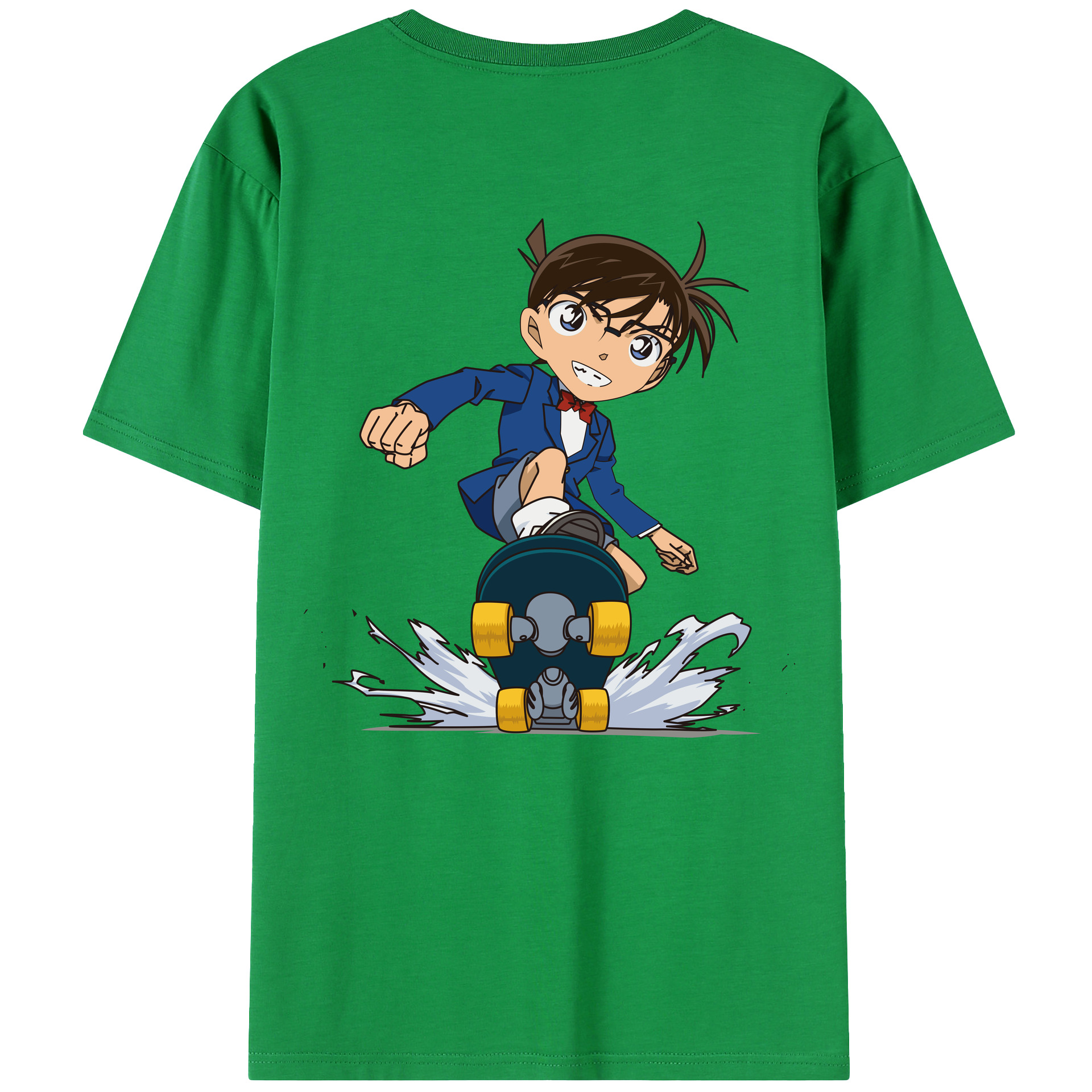 （画像用） 名探偵コナン 江戸川 コナン Detective Conan Conan Edogawa レディース半袖Tシャツ(バックプリント)