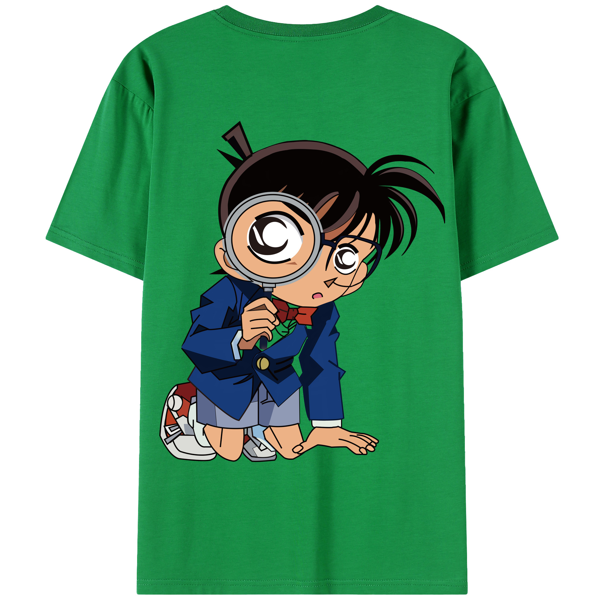 （画像用） 名探偵コナン 江戸川 コナン Detective Conan Conan Edogawa レディース半袖Tシャツ(バックプリント)