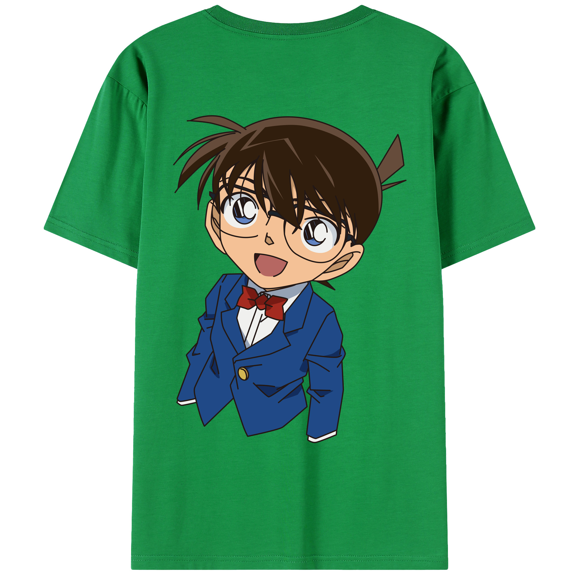 （画像用） 名探偵コナン 江戸川 コナン Detective Conan Conan Edogawa レディース半袖Tシャツ(バックプリント)