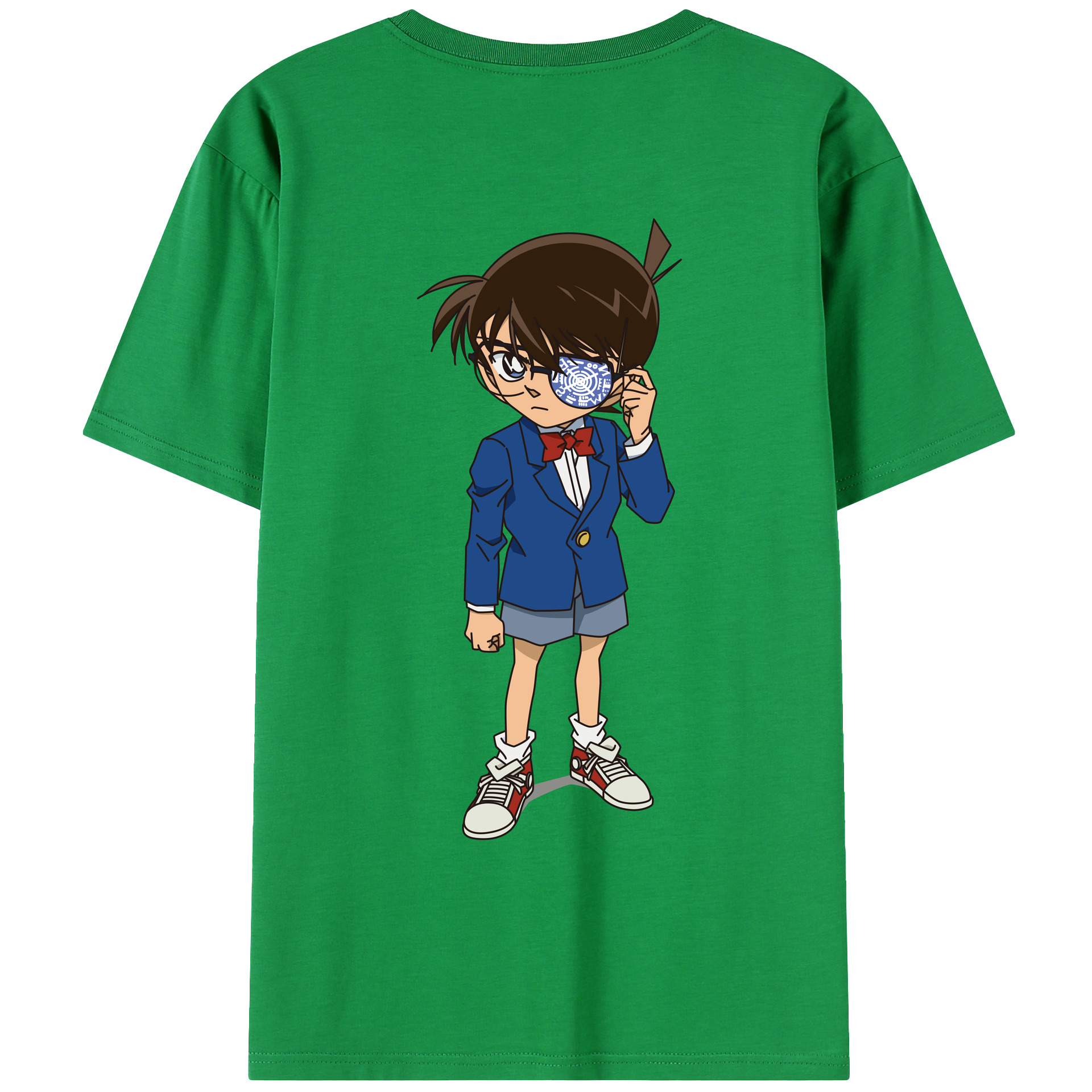 （画像用） 名探偵コナン 江戸川 コナン Detective Conan Conan Edogawa レディース半袖Tシャツ(バックプリント)