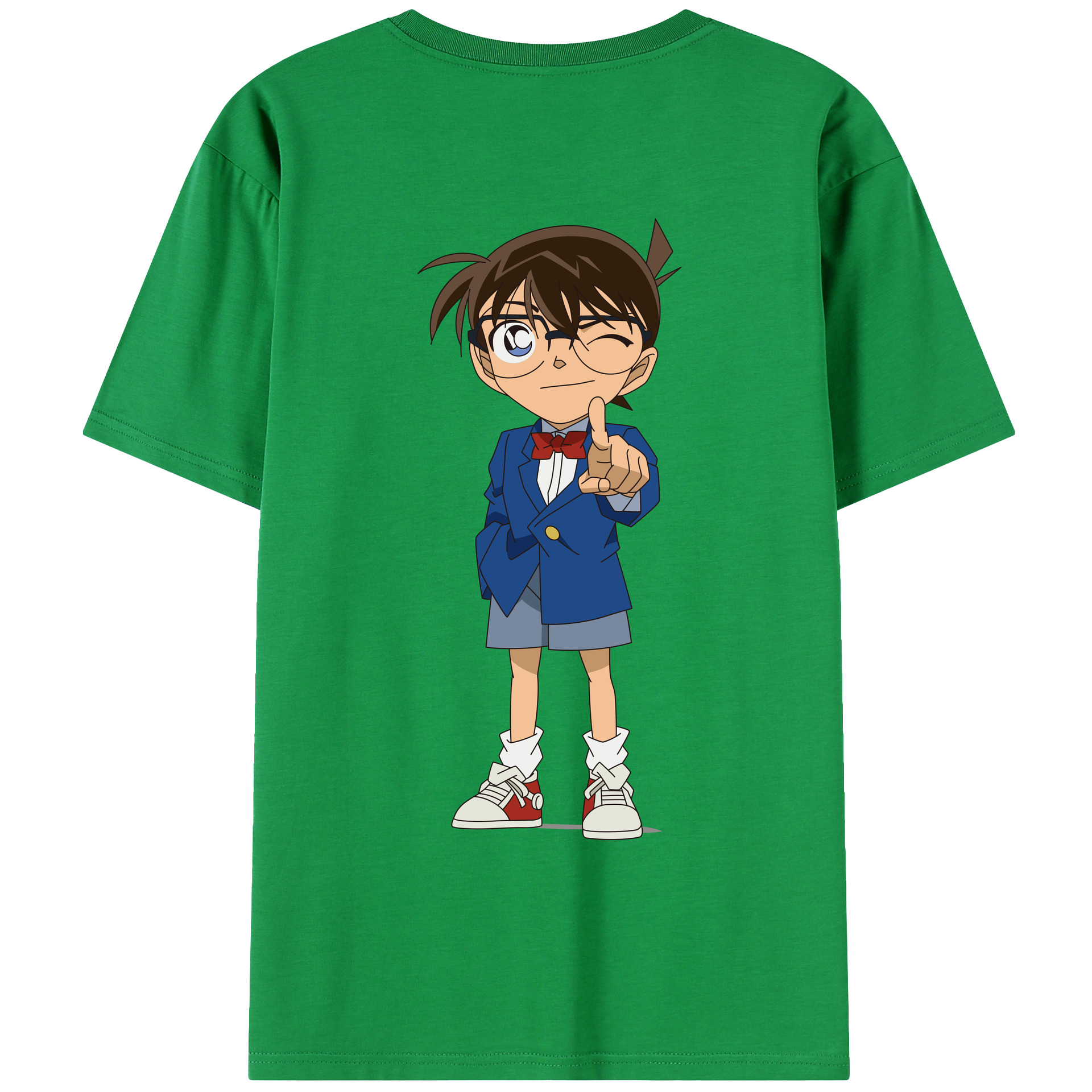 （画像用） 名探偵コナン 江戸川 コナン Detective Conan Conan Edogawa レディース半袖Tシャツ(バックプリント)