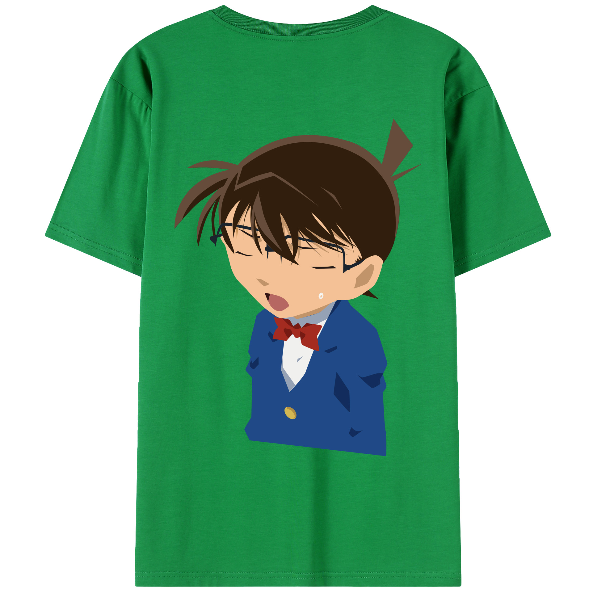 （画像用） 名探偵コナン 江戸川 コナン Detective Conan Conan Edogawa レディース半袖Tシャツ(バックプリント)