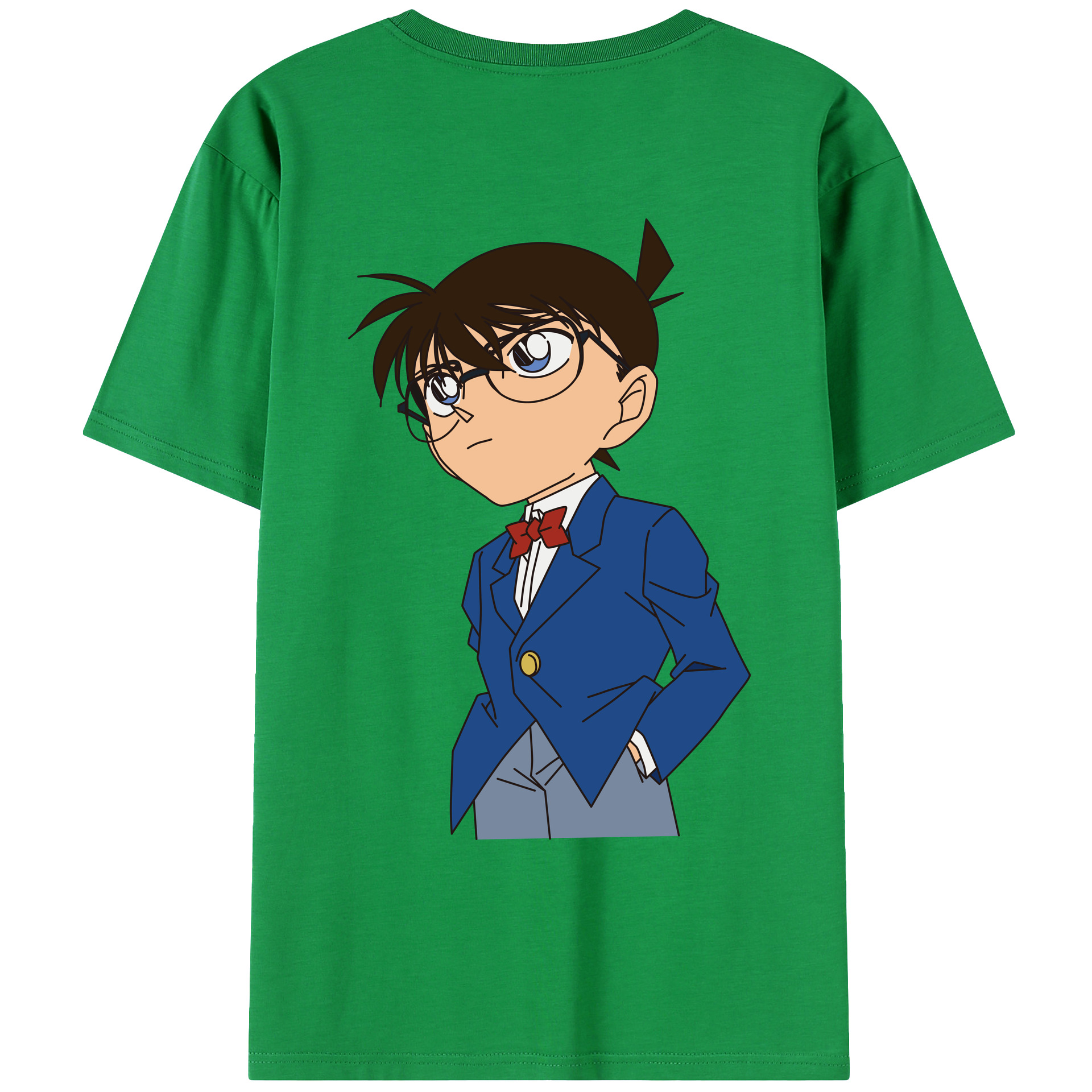（画像用） 名探偵コナン 江戸川 コナン Detective Conan Conan Edogawa レディース半袖Tシャツ(バックプリント)