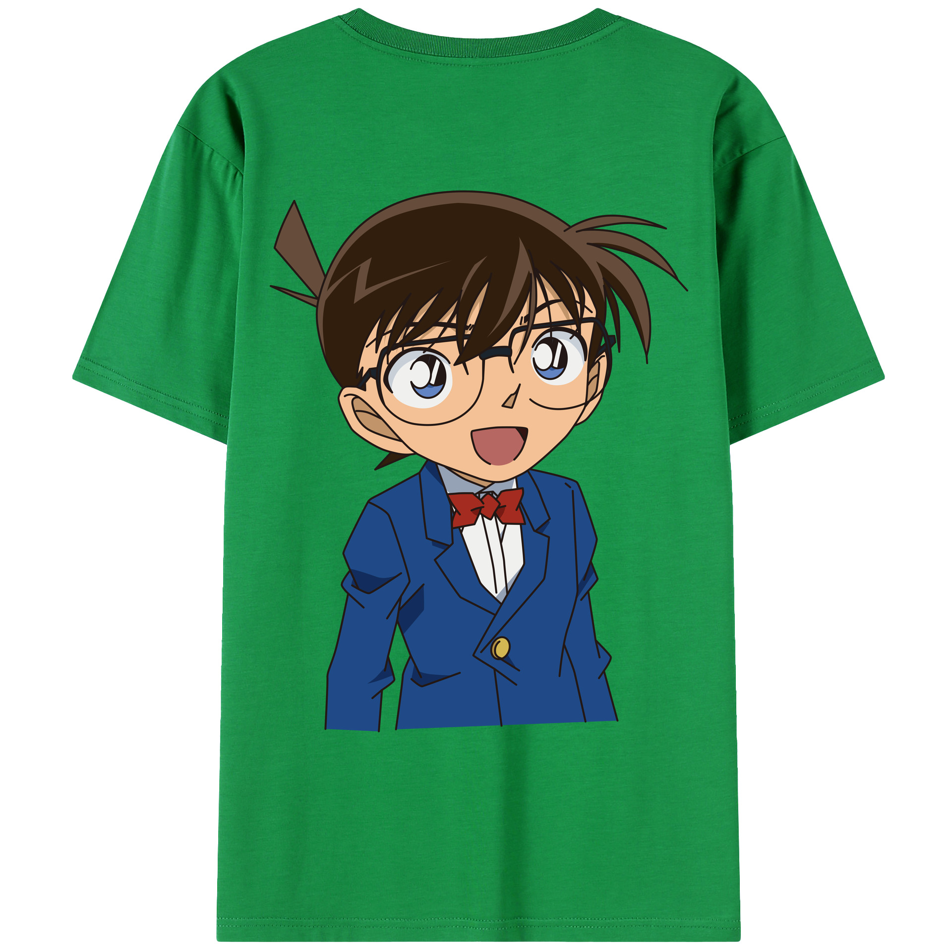 （画像用） 名探偵コナン 江戸川 コナン Detective Conan Conan Edogawa レディース半袖Tシャツ(バックプリント)