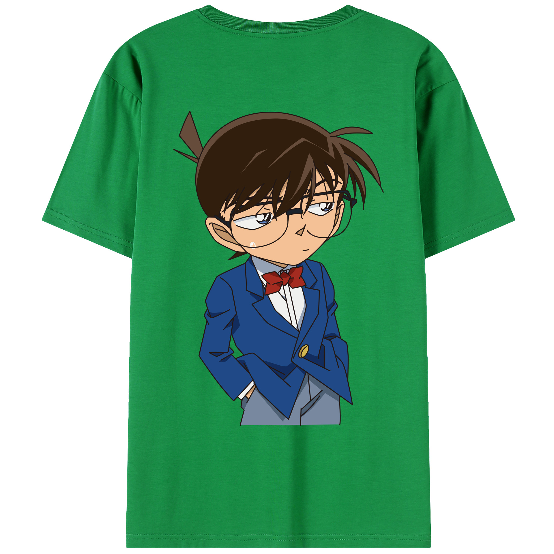 （画像用） 名探偵コナン 江戸川 コナン Detective Conan Conan Edogawa レディース半袖Tシャツ(バックプリント)