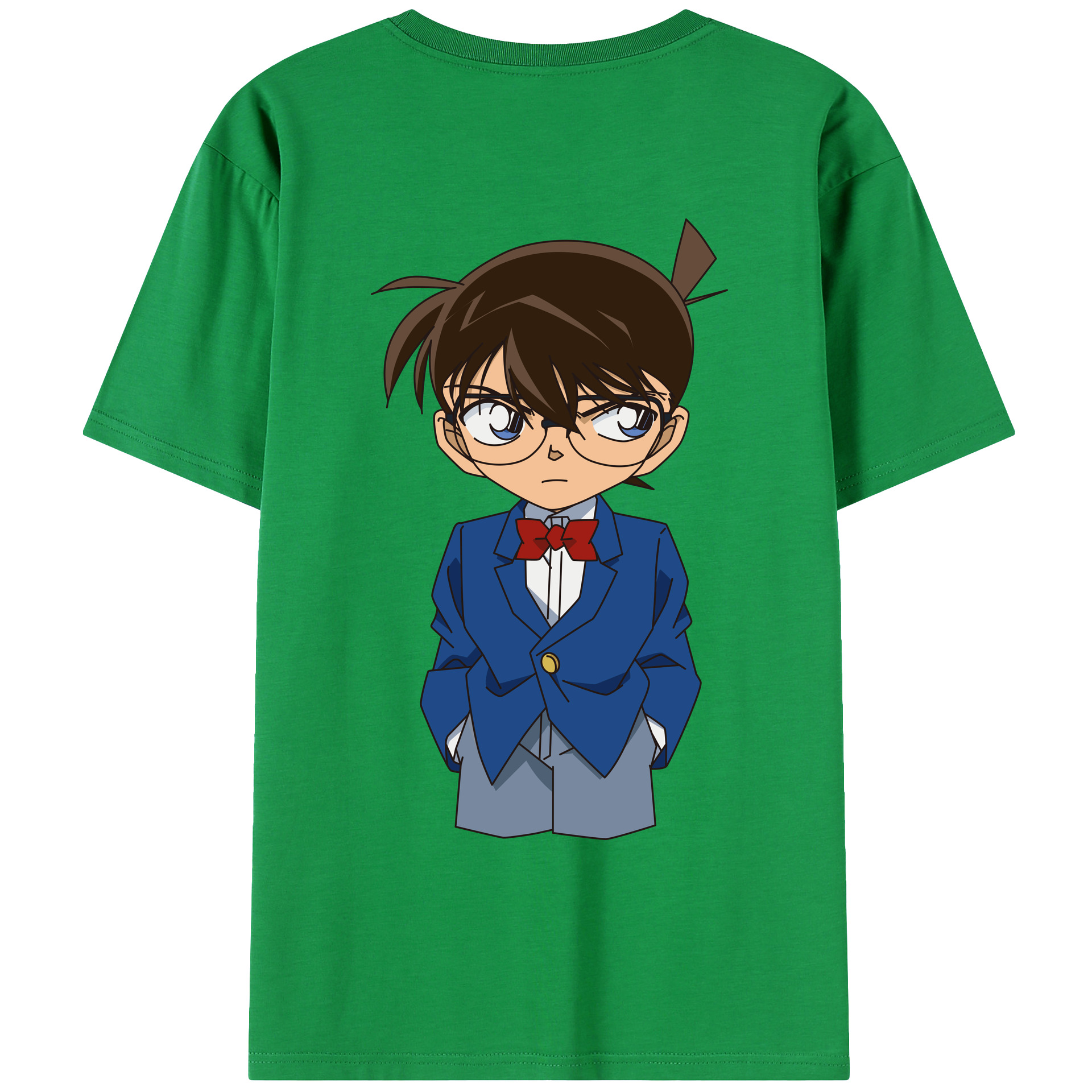 （画像用） 名探偵コナン 江戸川 コナン Detective Conan Conan Edogawa レディース半袖Tシャツ(バックプリント)