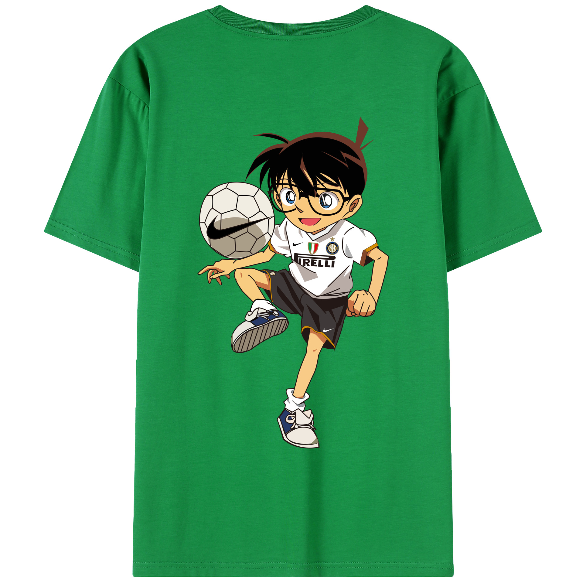 （画像用） 名探偵コナン 江戸川 コナン Detective Conan Conan Edogawa レディース半袖Tシャツ(バックプリント)