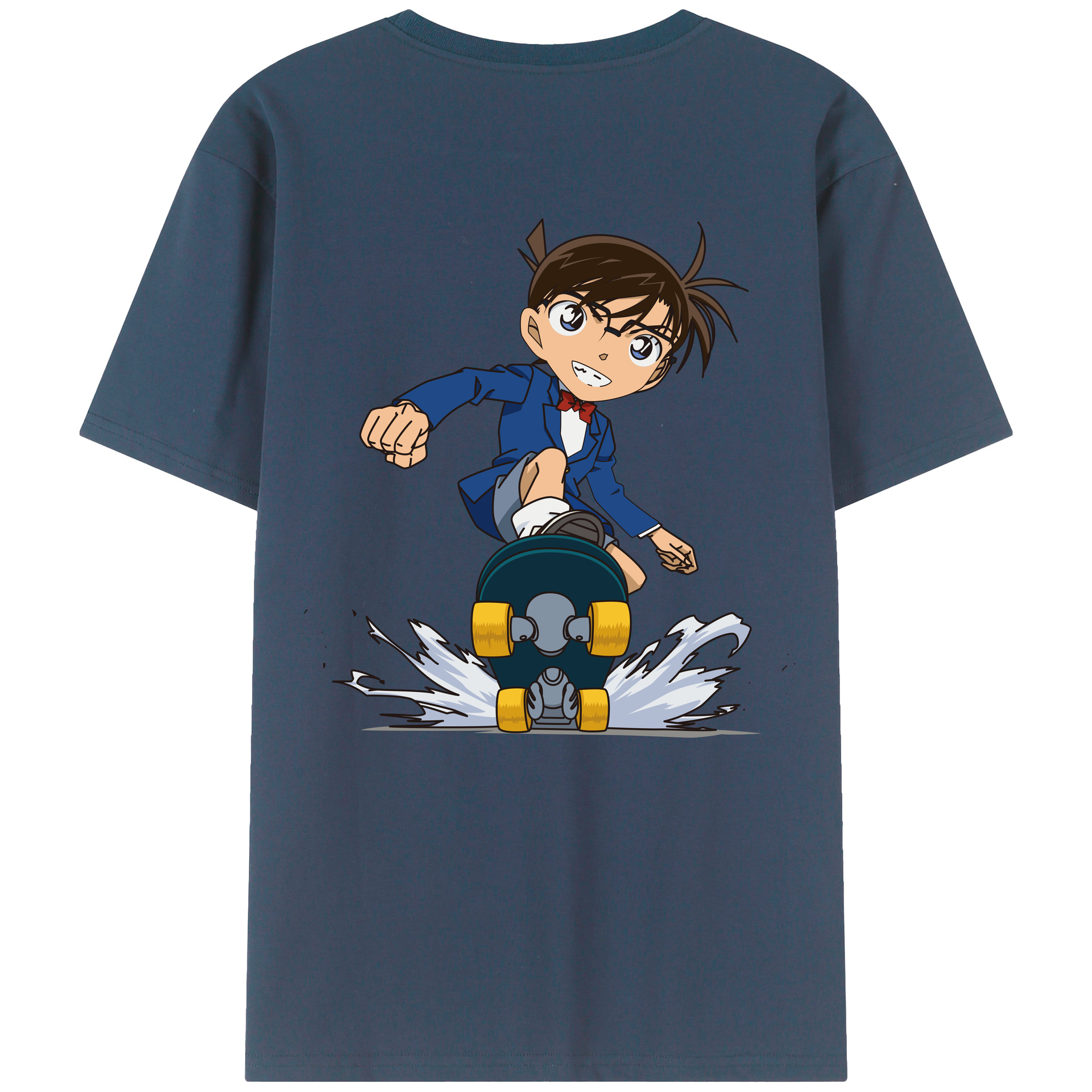 （画像用） 名探偵コナン 江戸川 コナン Detective Conan Conan Edogawa レディース半袖Tシャツ(バックプリント)