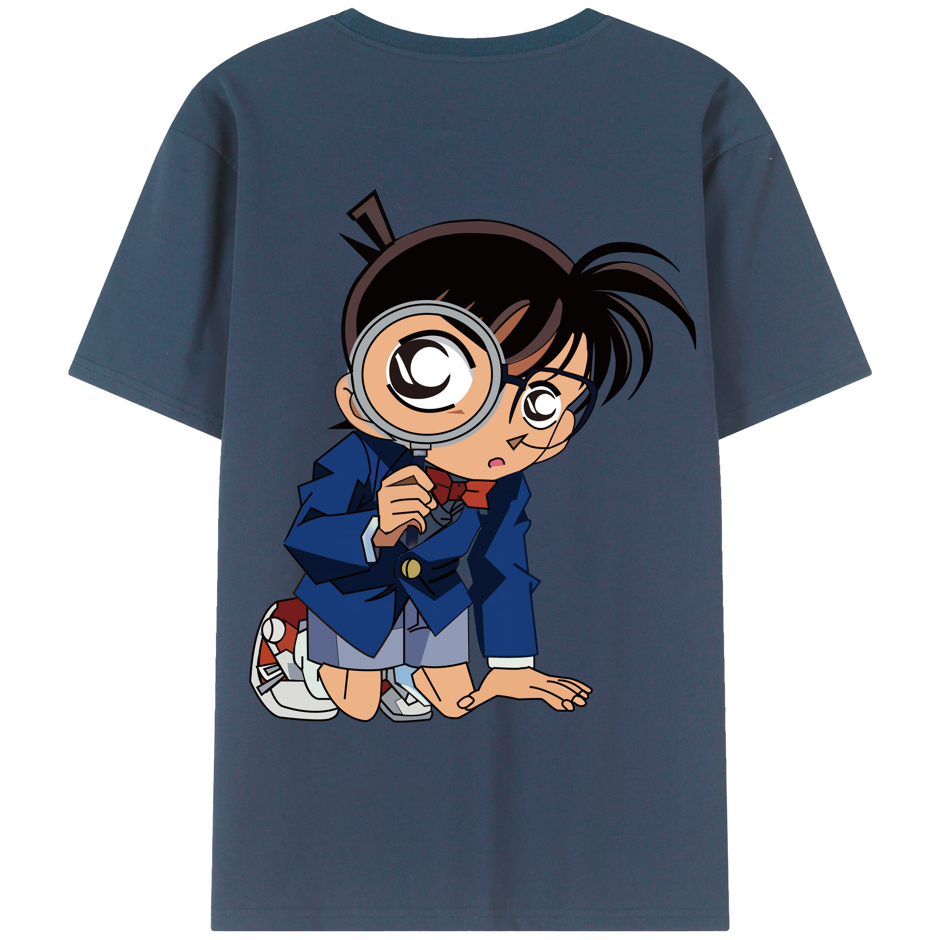 （画像用） 名探偵コナン 江戸川 コナン Detective Conan Conan Edogawa レディース半袖Tシャツ(バックプリント)