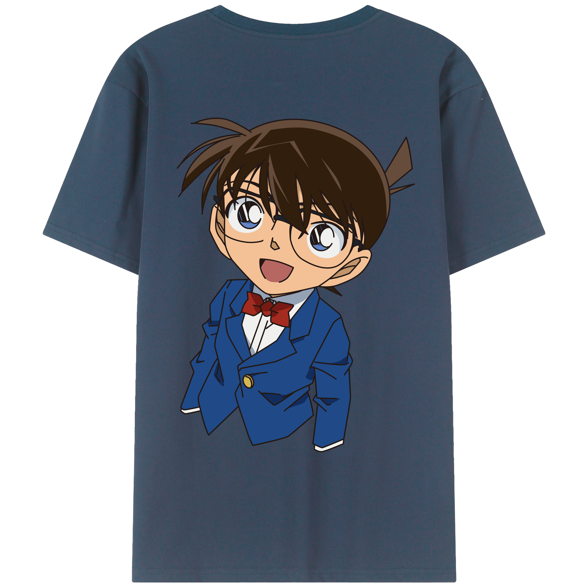 （画像用） 名探偵コナン 江戸川 コナン Detective Conan Conan Edogawa レディース半袖Tシャツ(バックプリント)