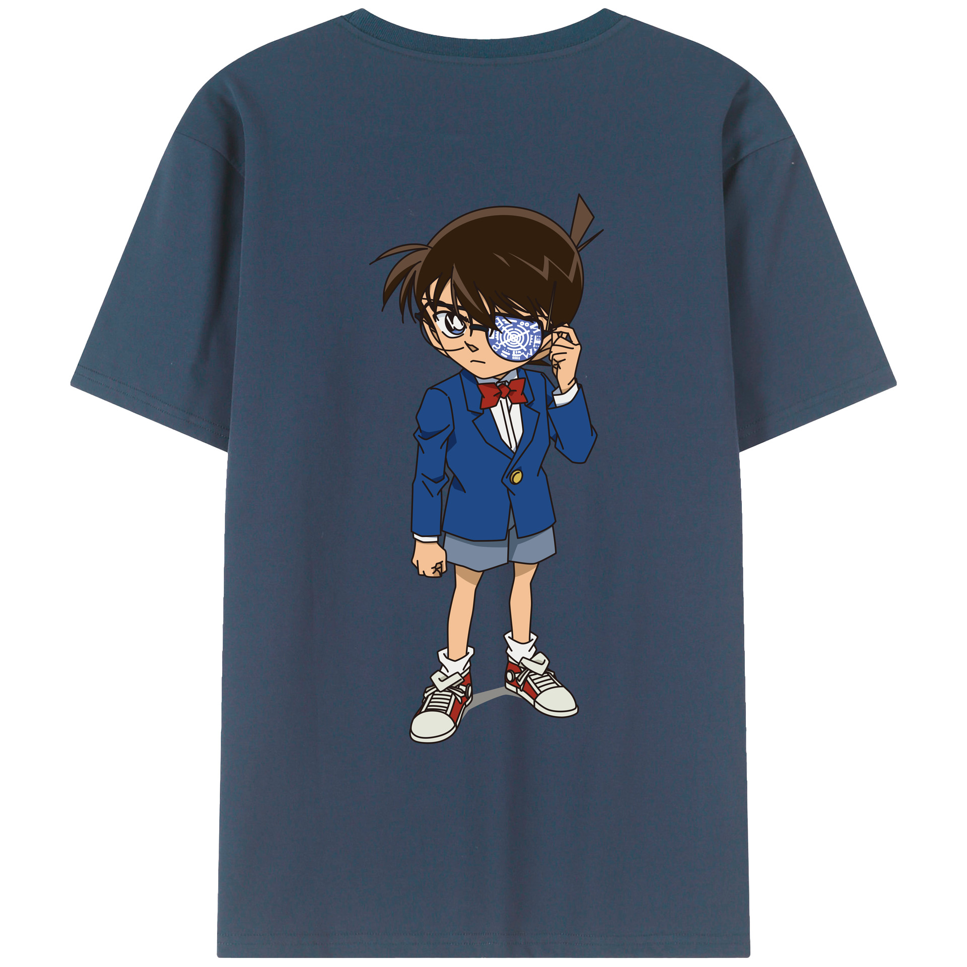 （画像用） 名探偵コナン 江戸川 コナン Detective Conan Conan Edogawa レディース半袖Tシャツ(バックプリント)