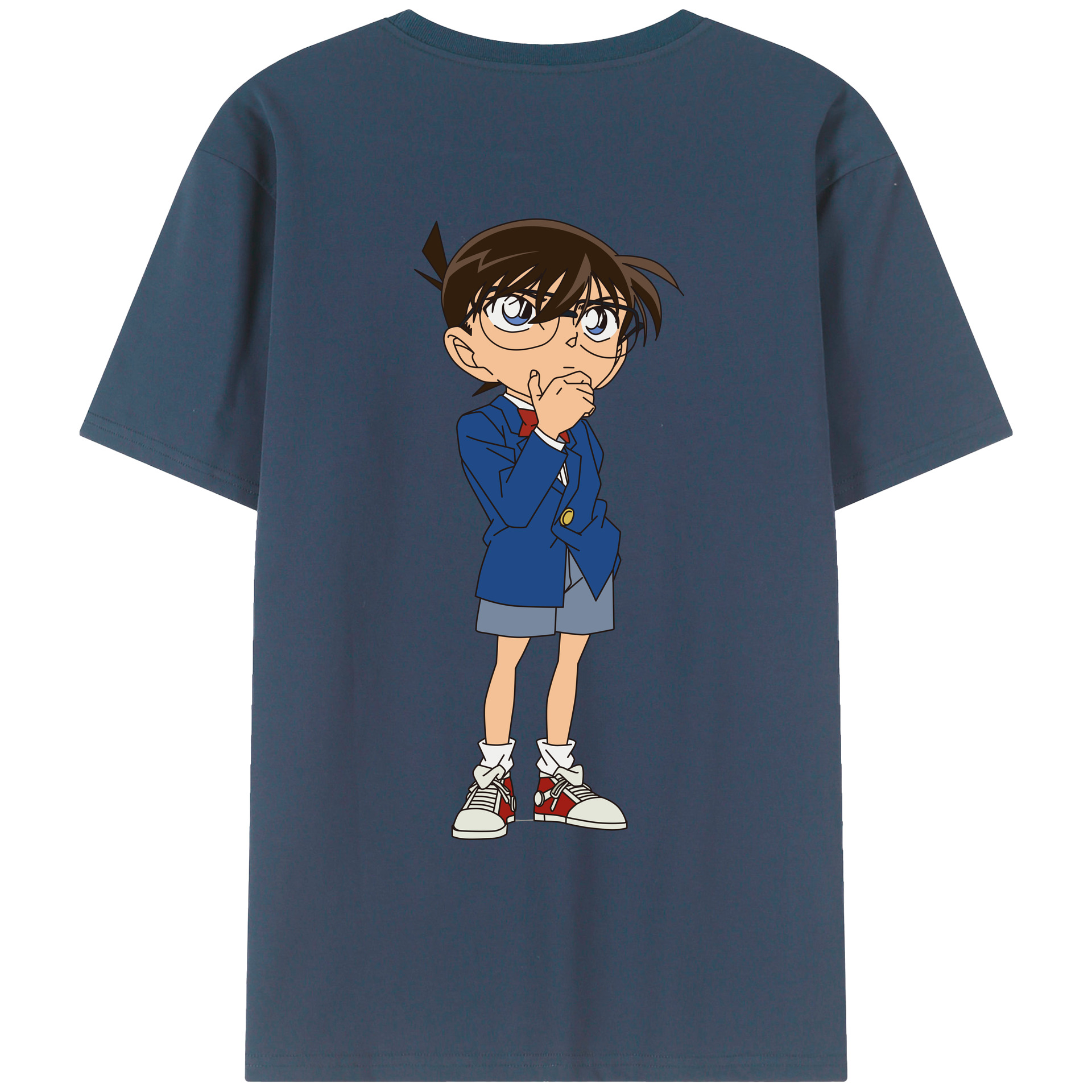 （画像用） 名探偵コナン 江戸川 コナン Detective Conan Conan Edogawa レディース半袖Tシャツ(バックプリント)
