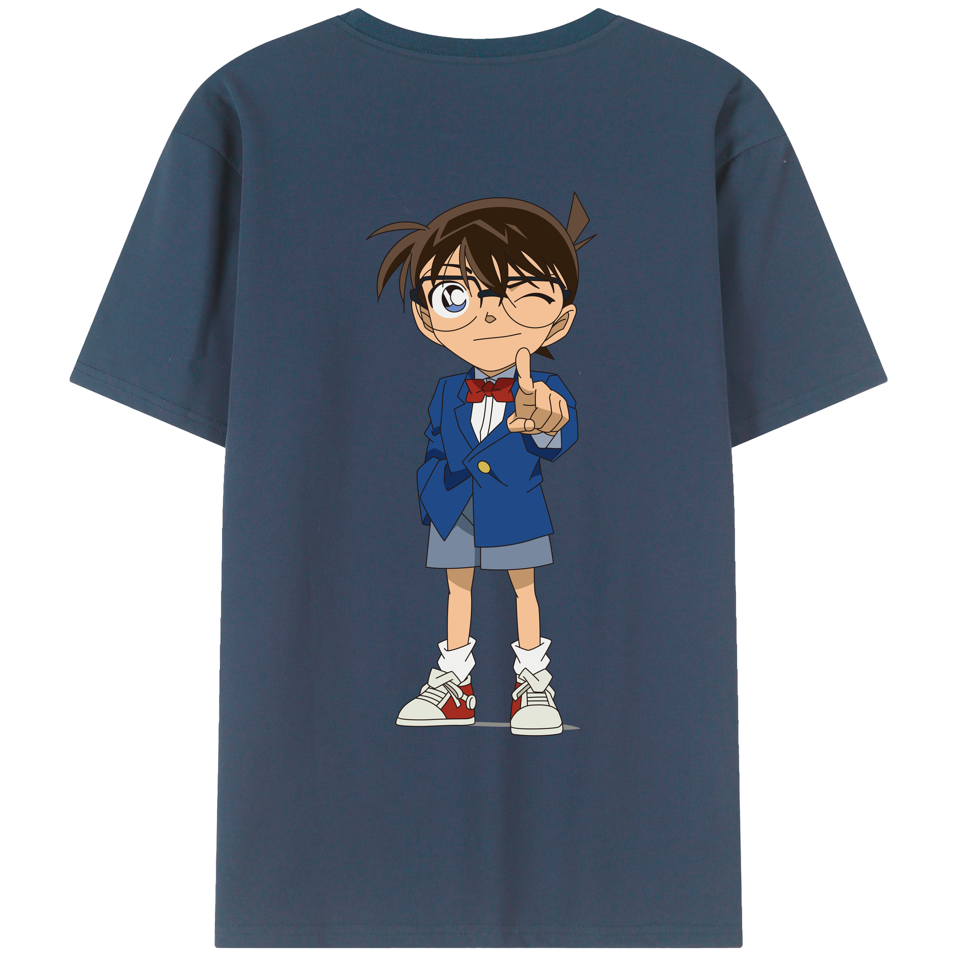 （画像用） 名探偵コナン 江戸川 コナン Detective Conan Conan Edogawa レディース半袖Tシャツ(バックプリント)