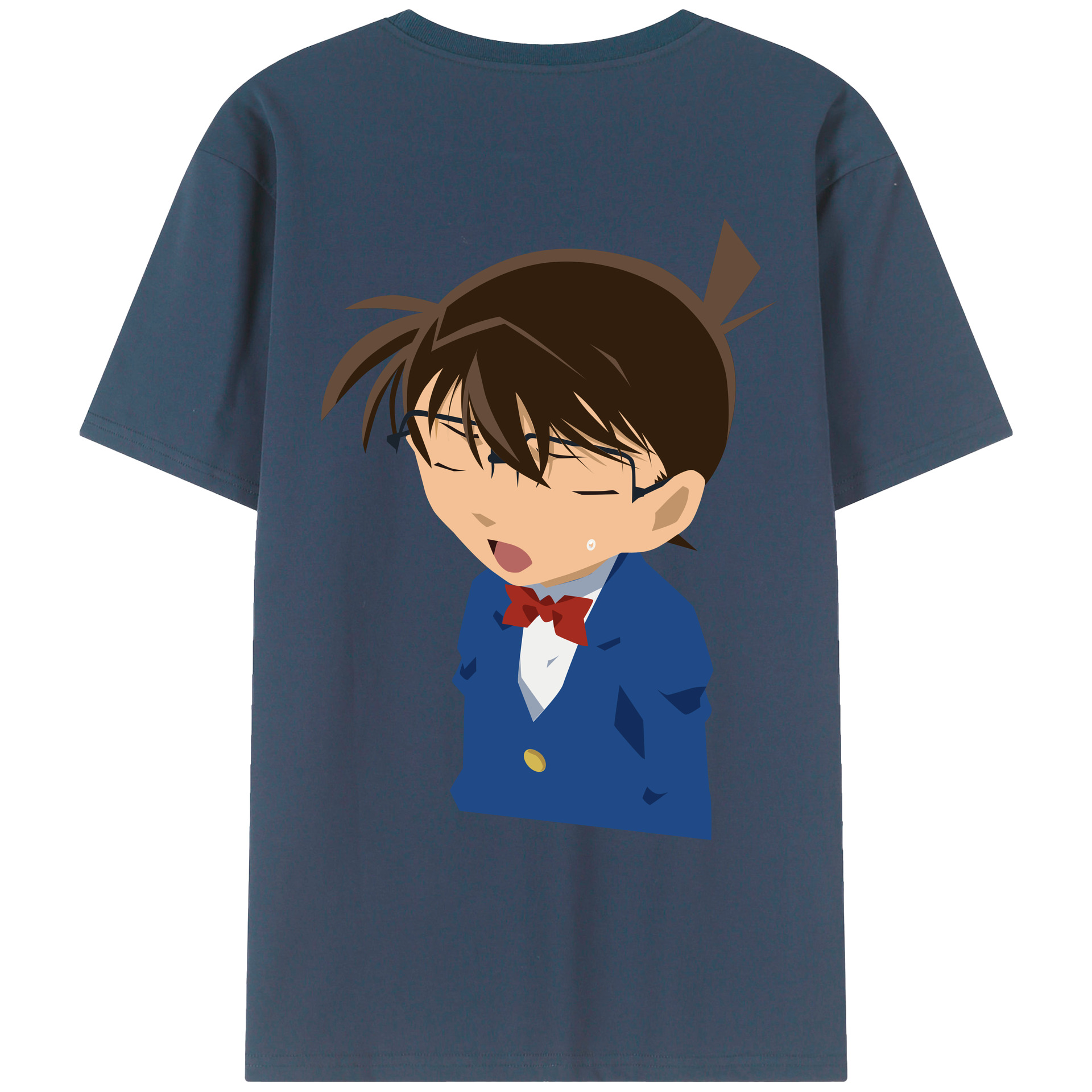 （画像用） 名探偵コナン 江戸川 コナン Detective Conan Conan Edogawa レディース半袖Tシャツ(バックプリント)
