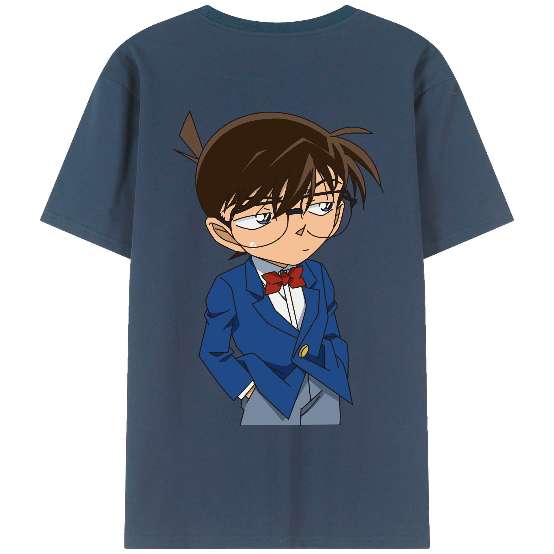 （画像用） 名探偵コナン 江戸川 コナン Detective Conan Conan Edogawa レディース半袖Tシャツ(バックプリント)