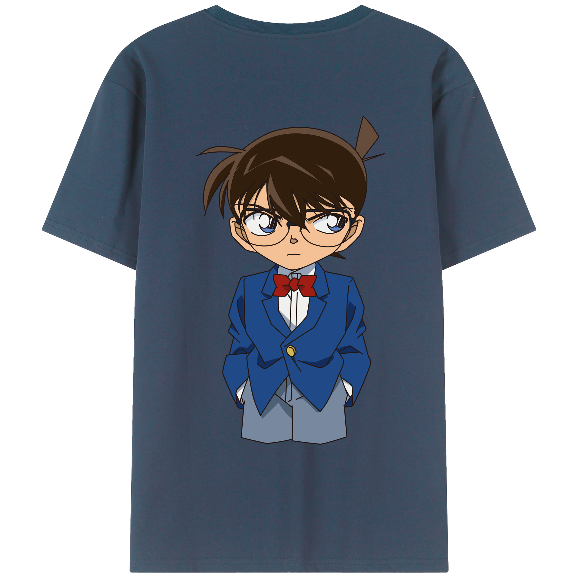 （画像用） 名探偵コナン 江戸川 コナン Detective Conan Conan Edogawa レディース半袖Tシャツ(バックプリント)