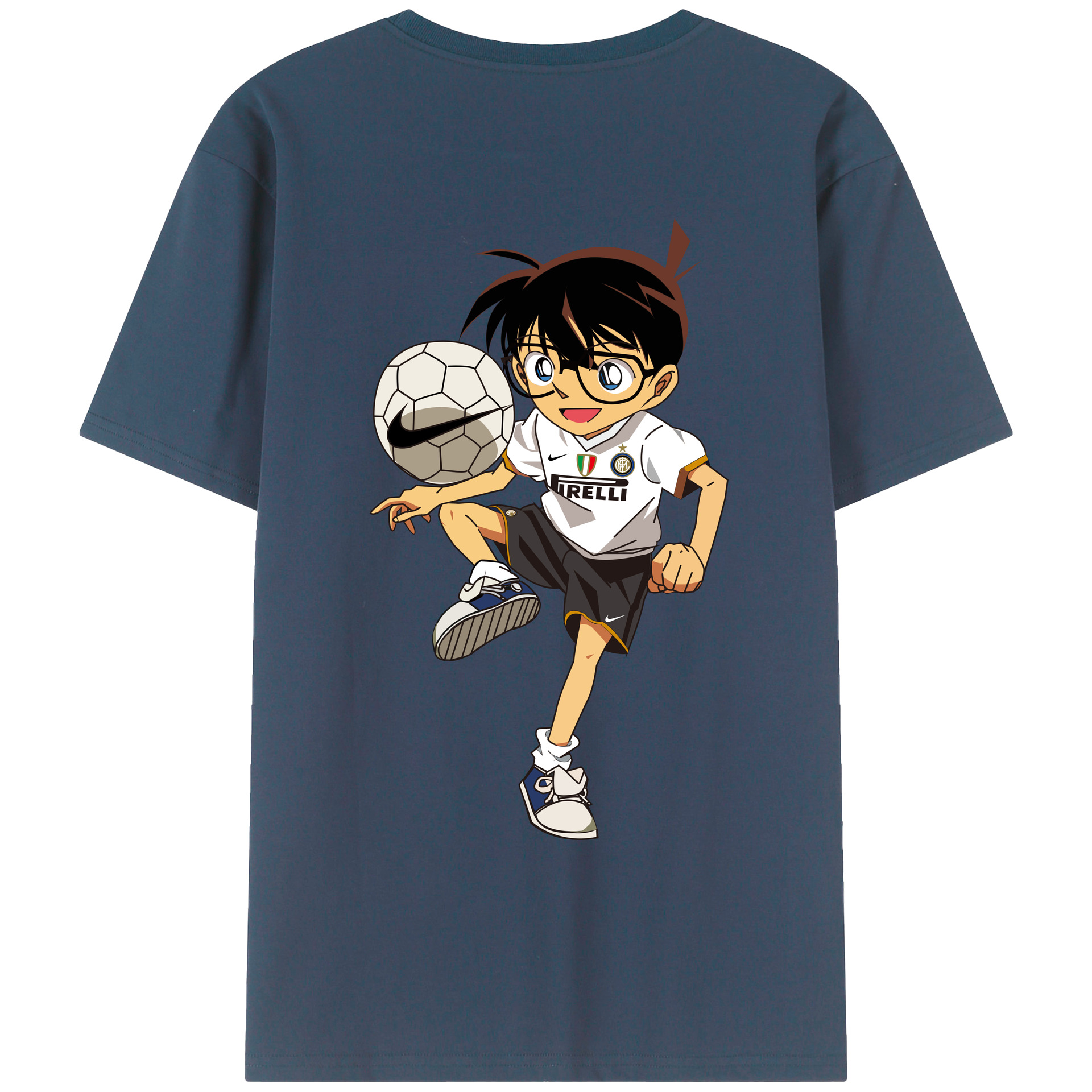 （画像用） 名探偵コナン 江戸川 コナン Detective Conan Conan Edogawa レディース半袖Tシャツ(バックプリント)