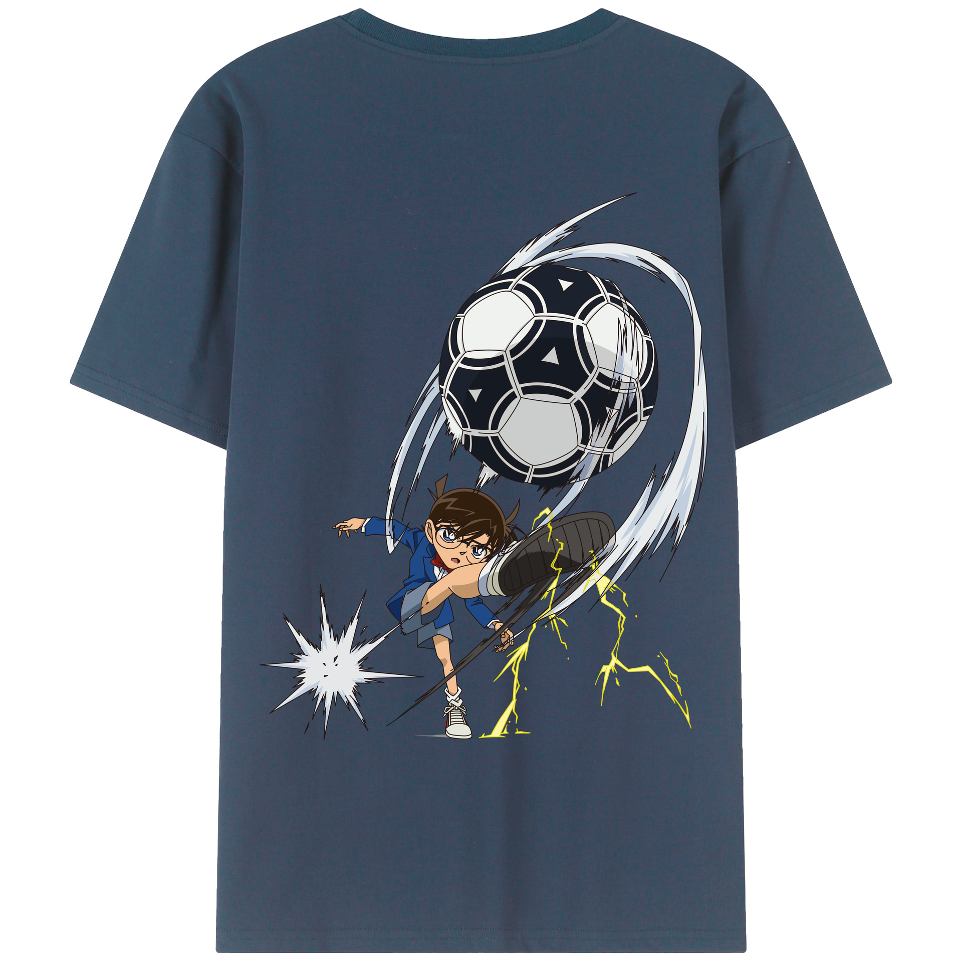 （画像用） 名探偵コナン 江戸川 コナン Detective Conan Conan Edogawa レディース半袖Tシャツ(バックプリント)