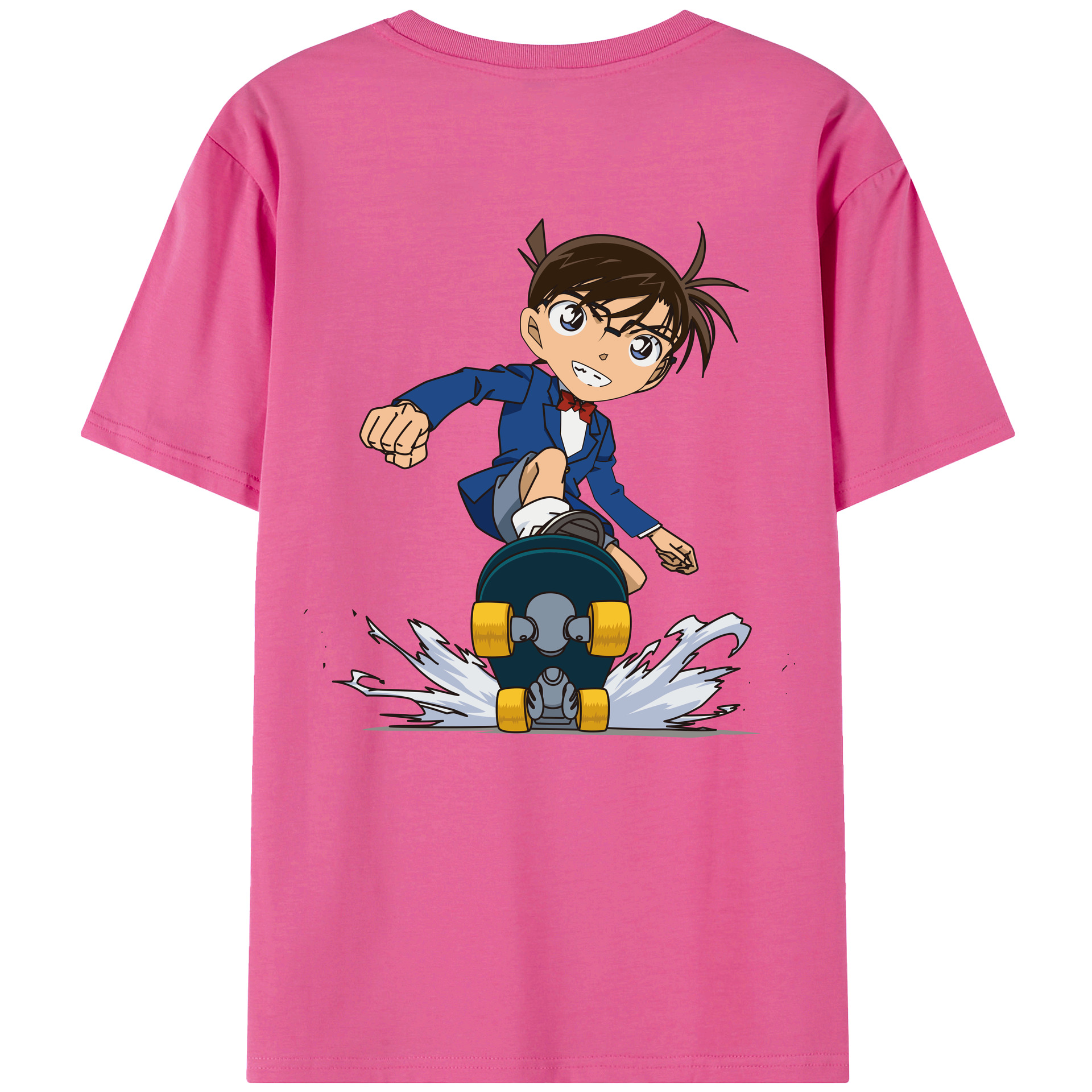 （画像用） 名探偵コナン 江戸川 コナン Detective Conan Conan Edogawa レディース半袖Tシャツ(バックプリント)
