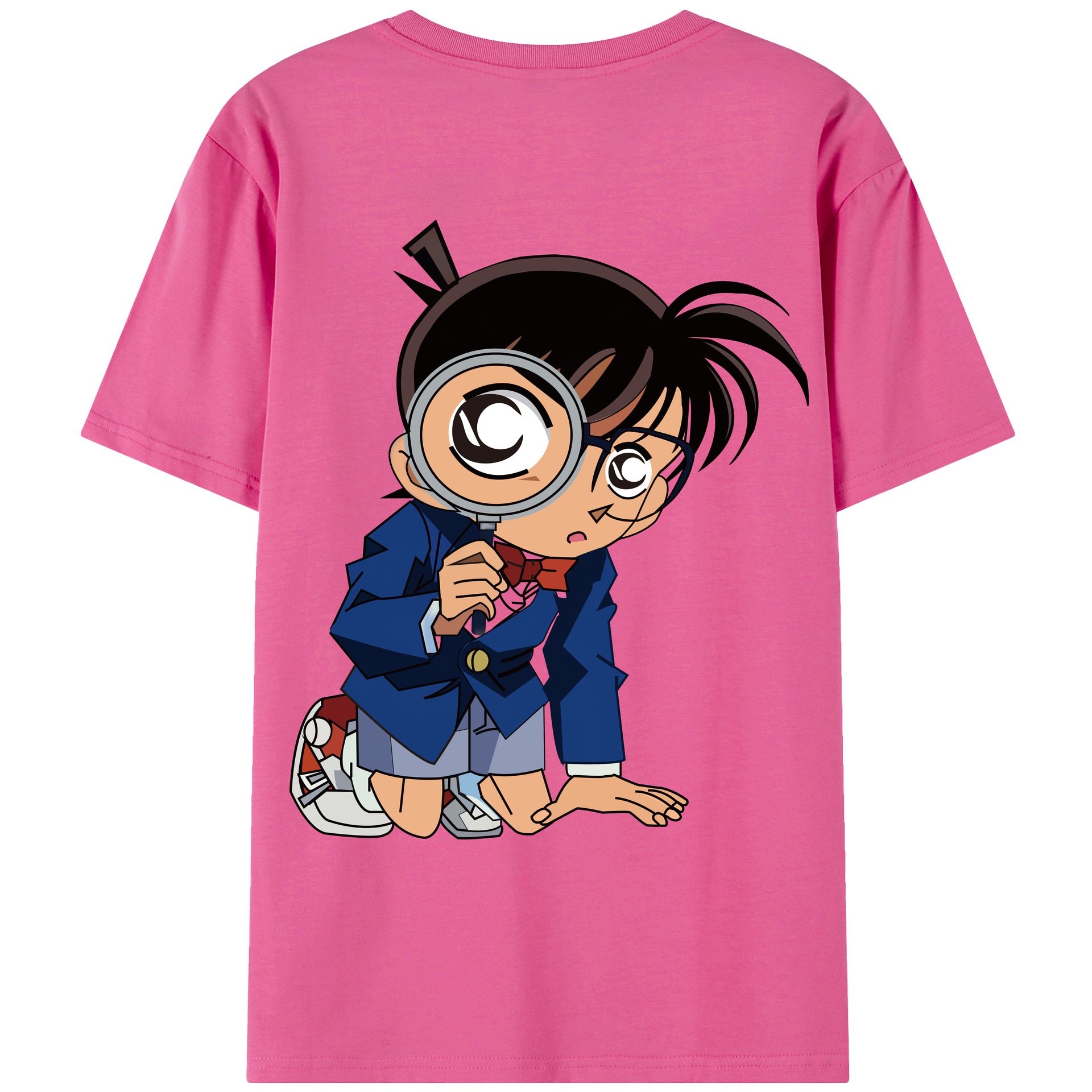 （画像用） 名探偵コナン 江戸川 コナン Detective Conan Conan Edogawa レディース半袖Tシャツ(バックプリント)