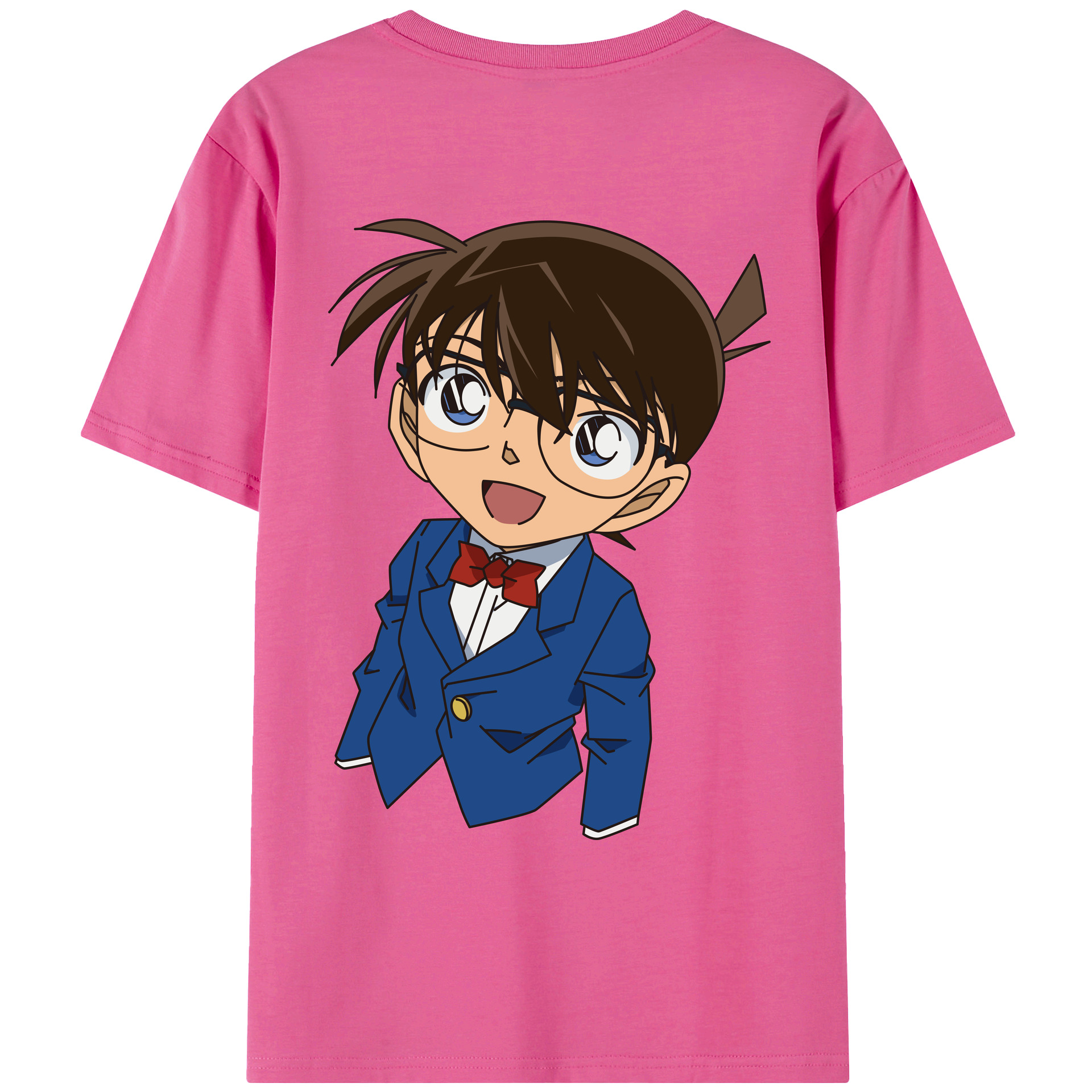 （画像用） 名探偵コナン 江戸川 コナン Detective Conan Conan Edogawa レディース半袖Tシャツ(バックプリント)