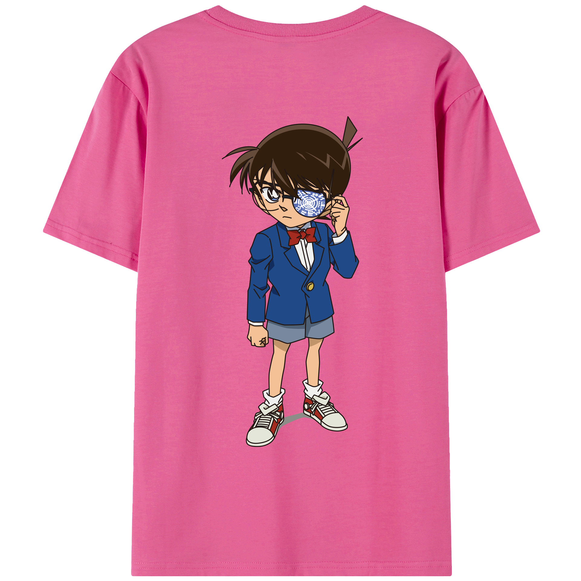 （画像用） 名探偵コナン 江戸川 コナン Detective Conan Conan Edogawa レディース半袖Tシャツ(バックプリント)