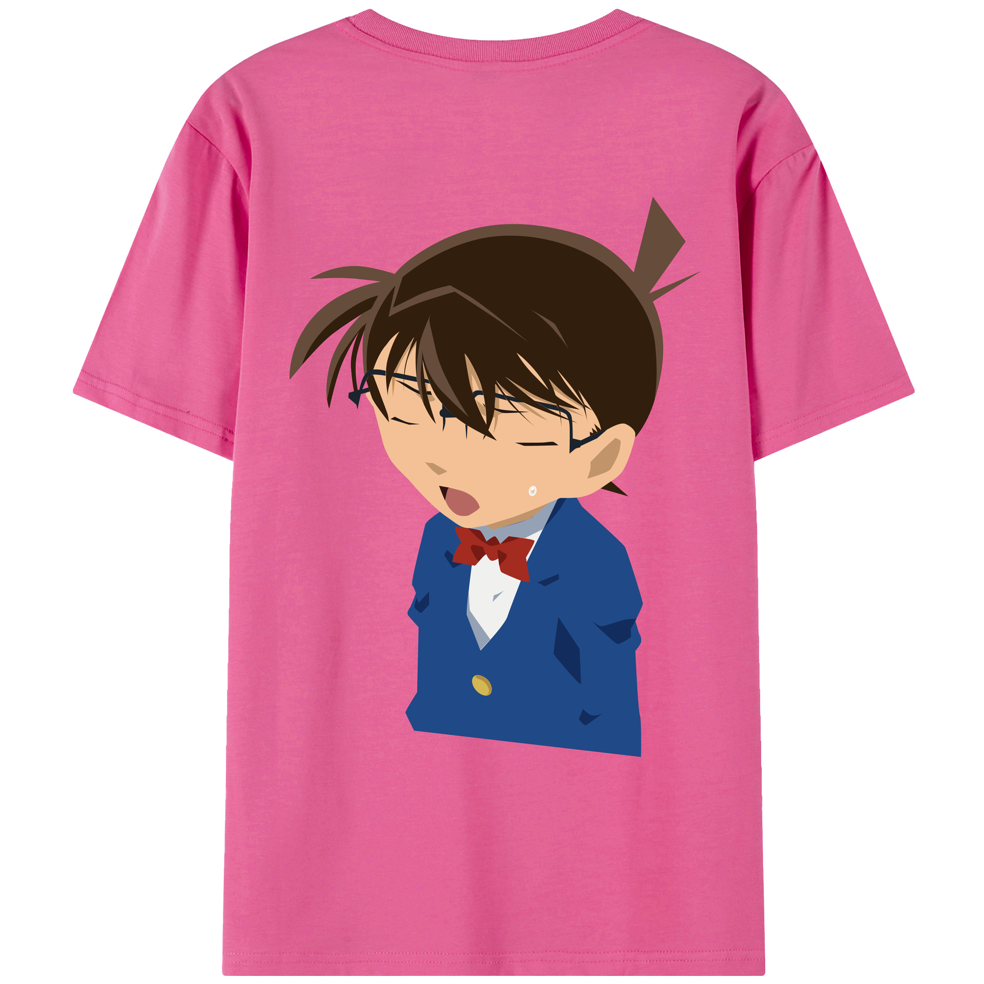 （画像用） 名探偵コナン 江戸川 コナン Detective Conan Conan Edogawa レディース半袖Tシャツ(バックプリント)
