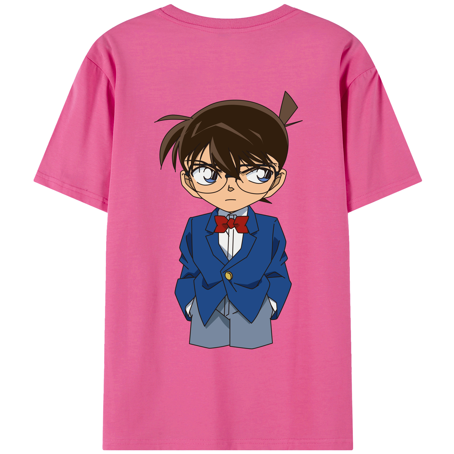 （画像用） 名探偵コナン 江戸川 コナン Detective Conan Conan Edogawa レディース半袖Tシャツ(バックプリント)