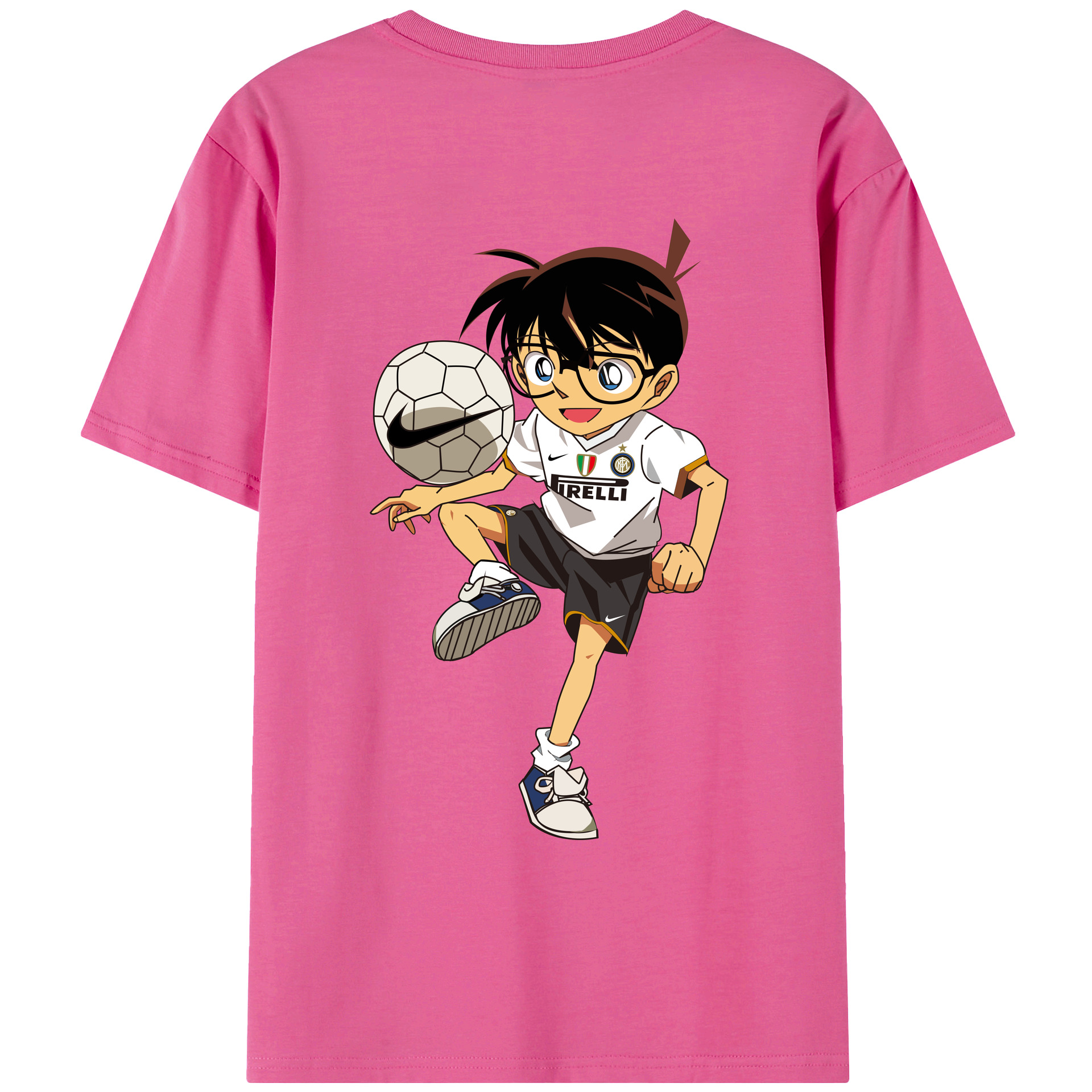 （画像用） 名探偵コナン 江戸川 コナン Detective Conan Conan Edogawa レディース半袖Tシャツ(バックプリント)