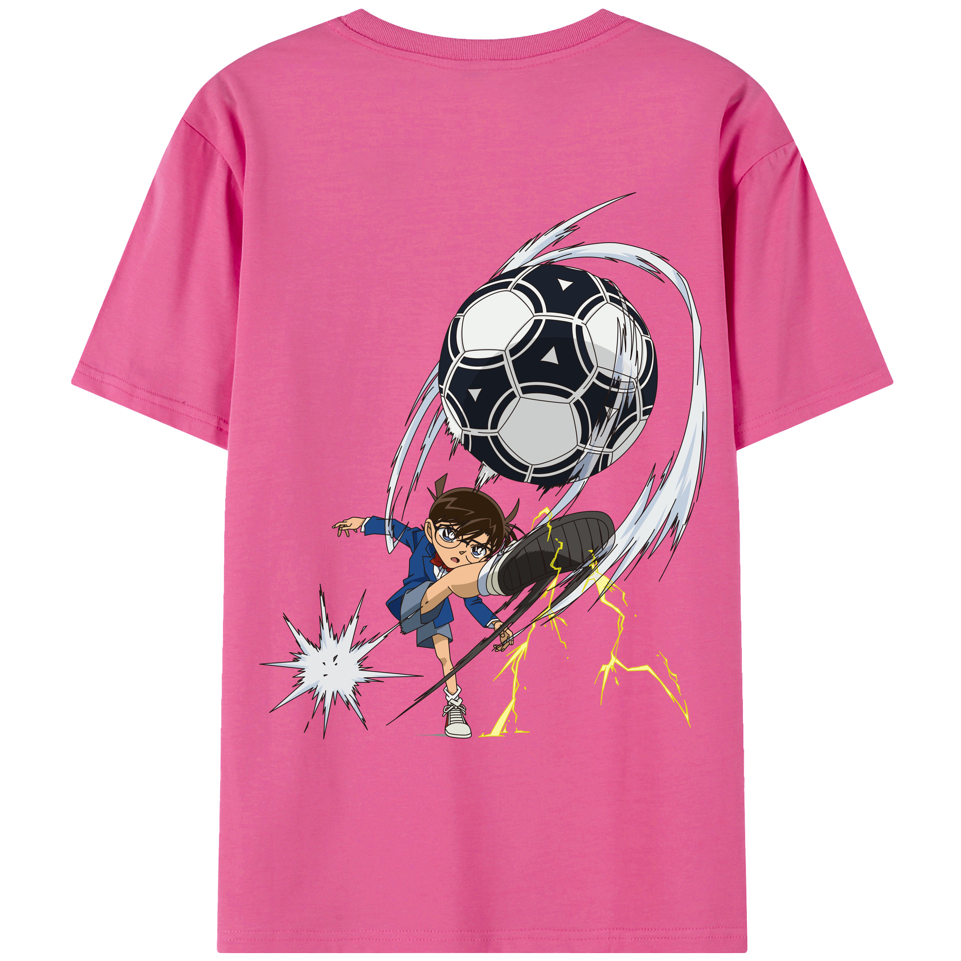 （画像用） 名探偵コナン 江戸川 コナン Detective Conan Conan Edogawa レディース半袖Tシャツ(バックプリント)