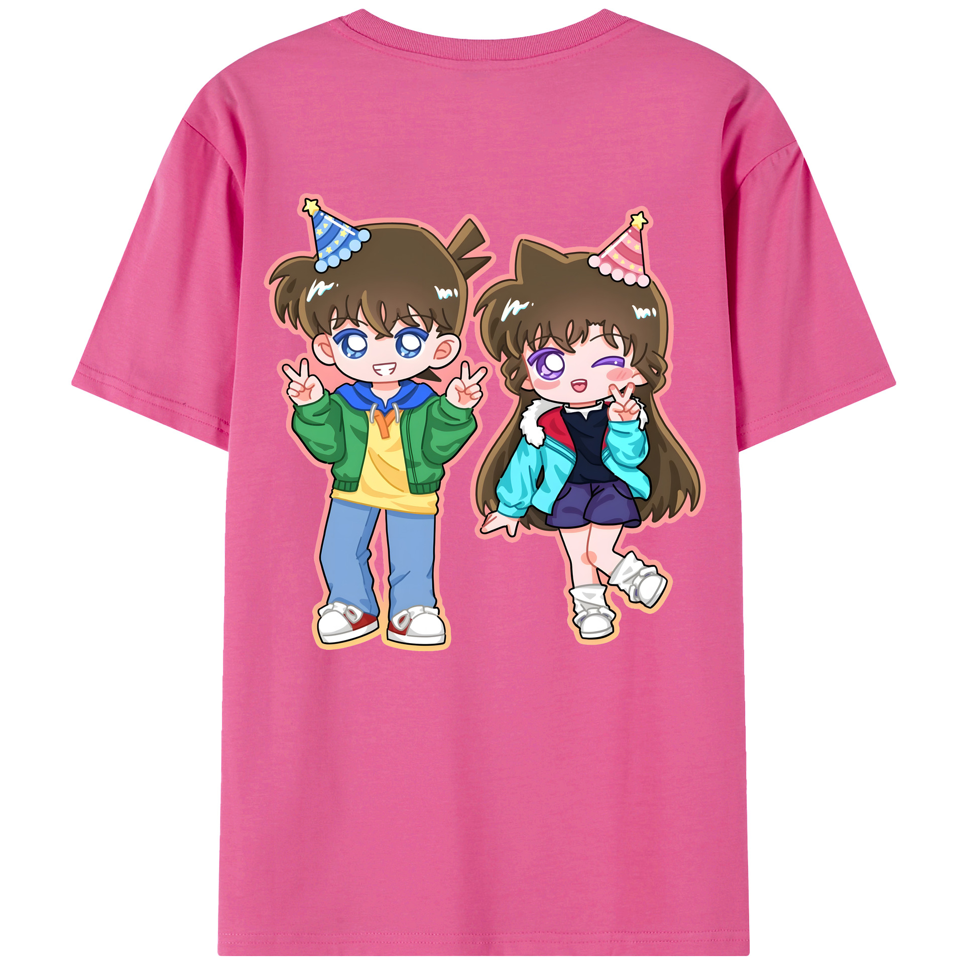 （画像用） 名探偵コナン 毛利 蘭 もうり らん、モーリ ラン Detective Conan Rachel Moore レディース半袖Tシャツ(バックプリント)