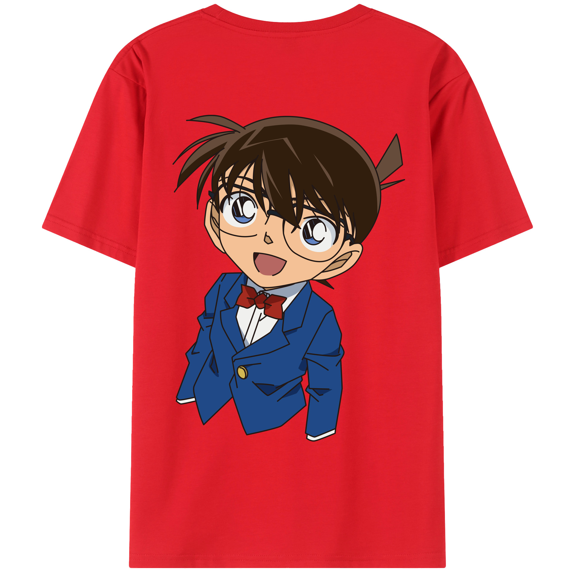 （画像用） 名探偵コナン 江戸川 コナン Detective Conan Conan Edogawa レディース半袖Tシャツ(バックプリント)