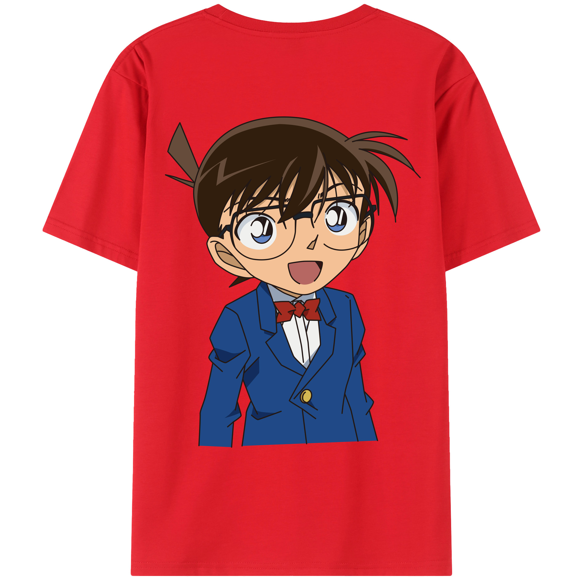 （画像用） 名探偵コナン 江戸川 コナン Detective Conan Conan Edogawa レディース半袖Tシャツ(バックプリント)