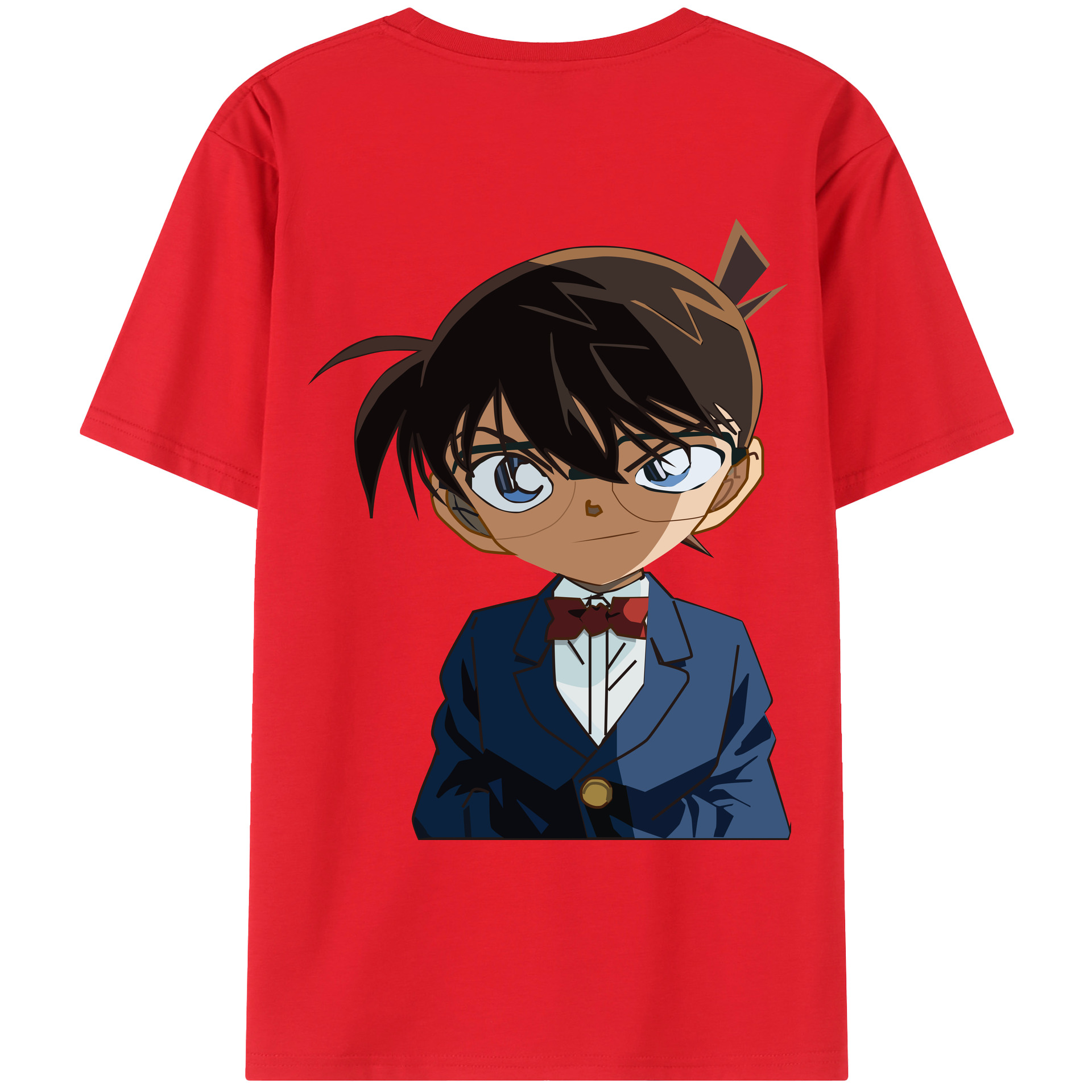（画像用） 名探偵コナン 江戸川 コナン Detective Conan Conan Edogawa レディース半袖Tシャツ(バックプリント)